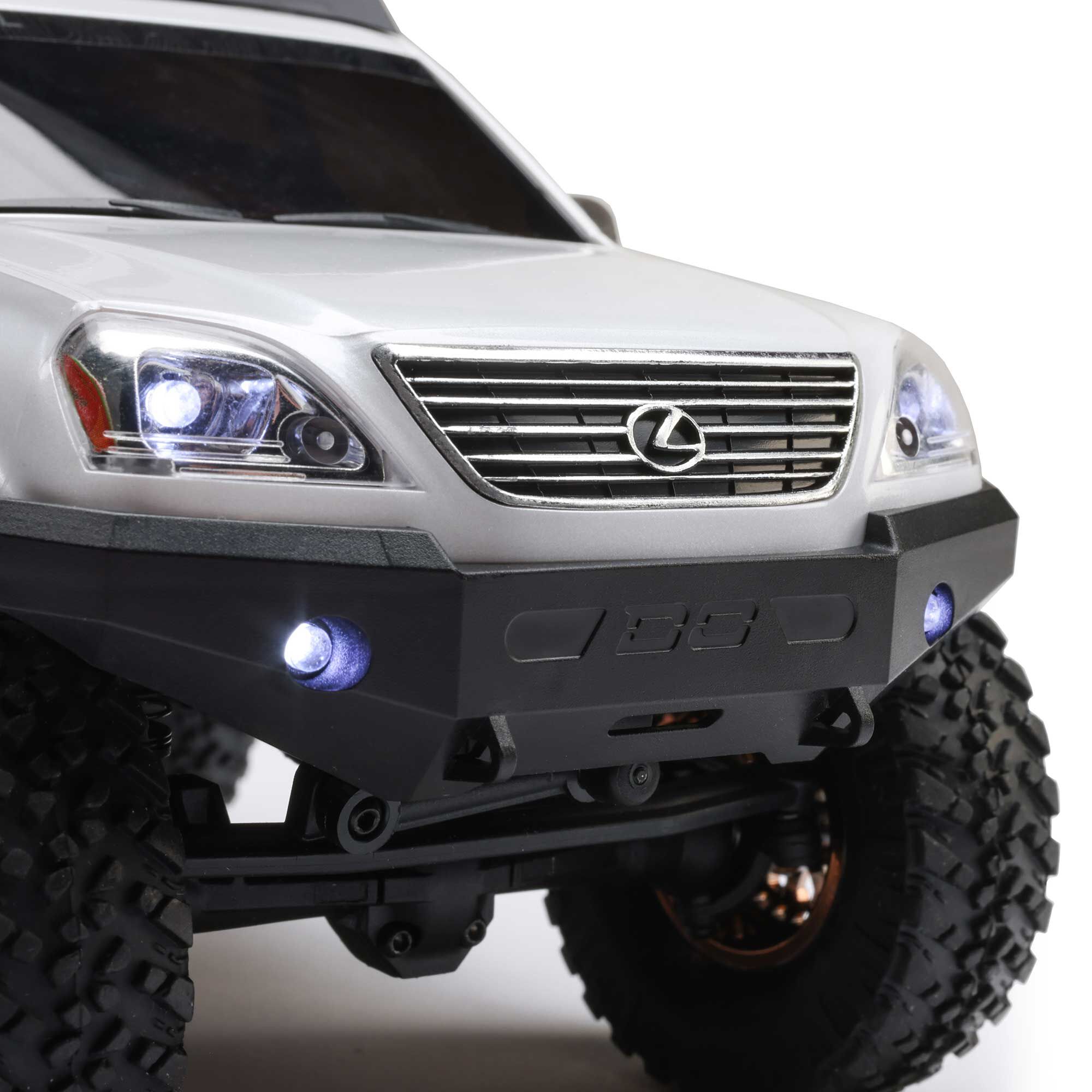 Axial 1/24 SCX24 Lexus GX 470 4X4 RTR Brushed Rock Crawler (Battery & Charger Included), White