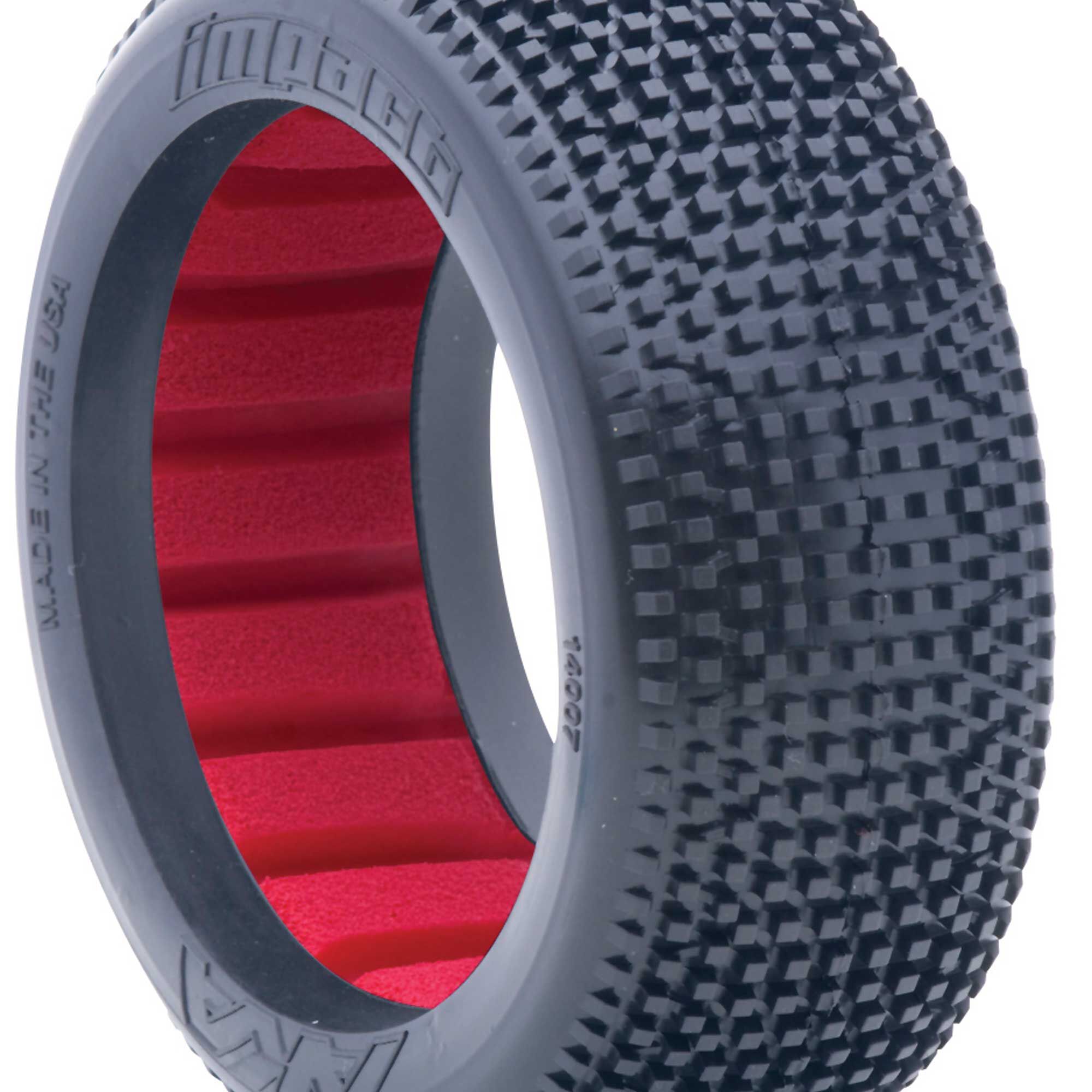 AKA PRODUCTS, INC. 1/8 Impact Soft Tires, Red Inserts (2): Buggy