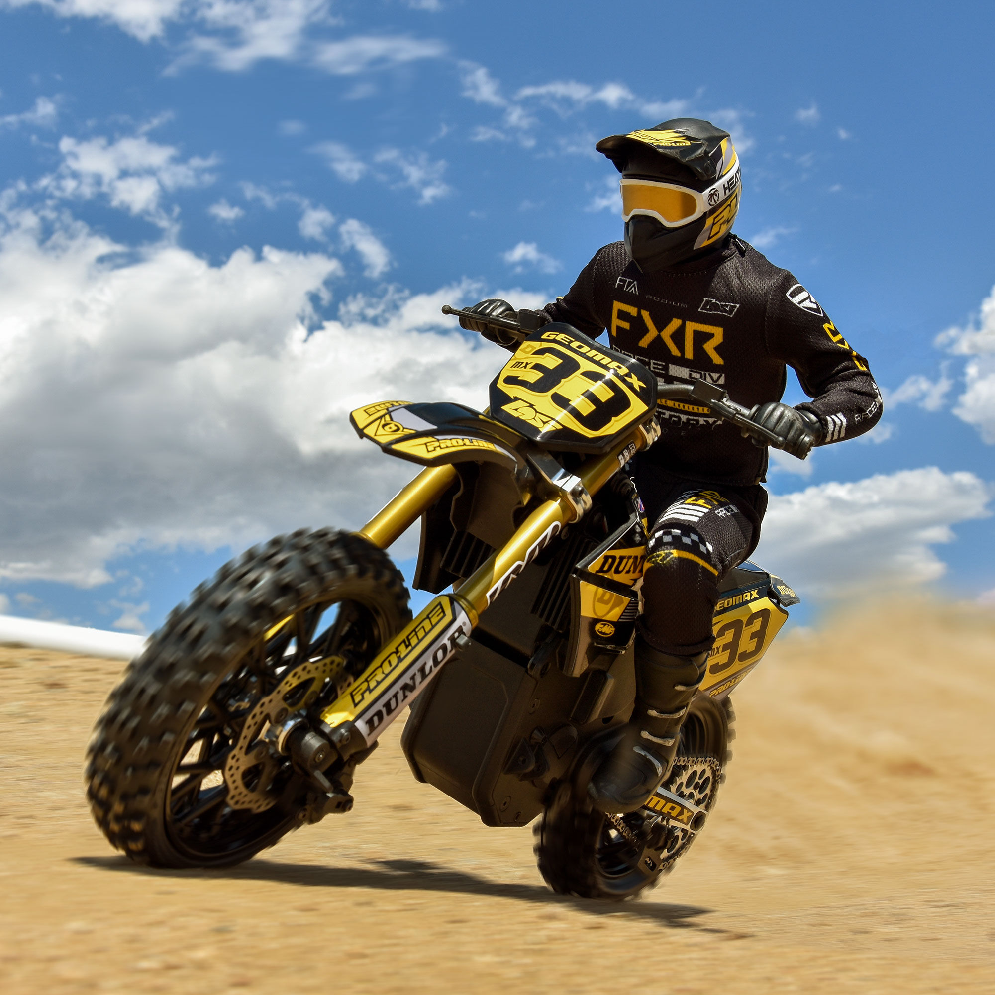 Pro-Line Racing 1/4 Dunlop Geomax MX33 CR4 Front Tire MTD Black: Promoto-MX