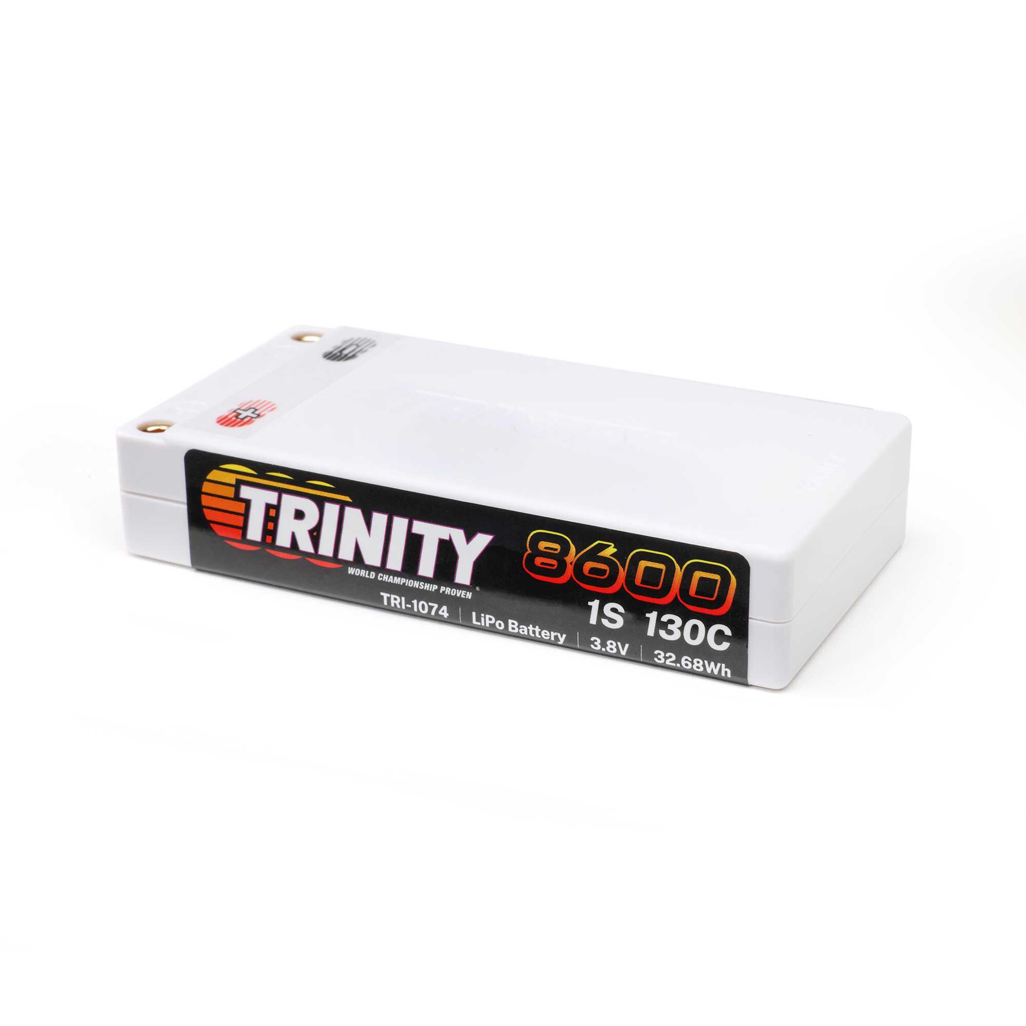 Trinity/Epic 3.8V 8600mAh 1S 130C Shorty LiPo Battery: 5mm Bullets