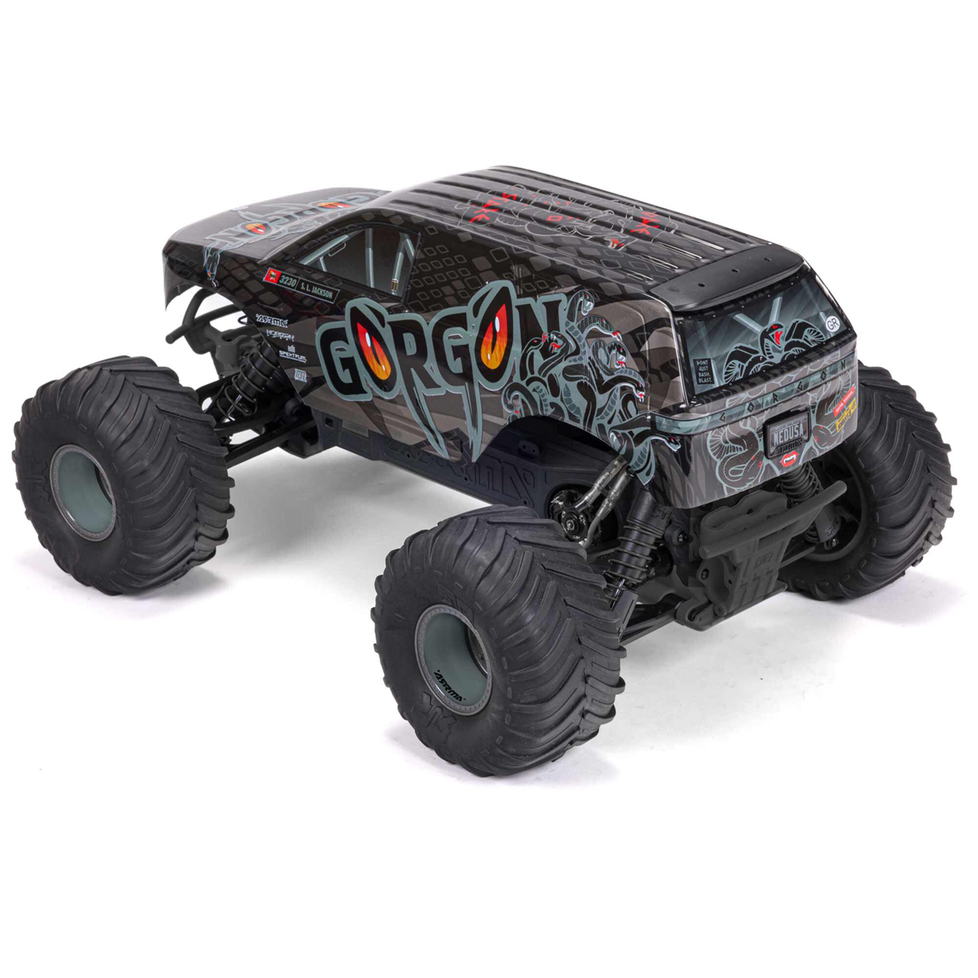 ARRMA 1/10 GORGON 2WD RTA Kit Brushed Monster Truck (Battery & Charger Included), Gun Metal