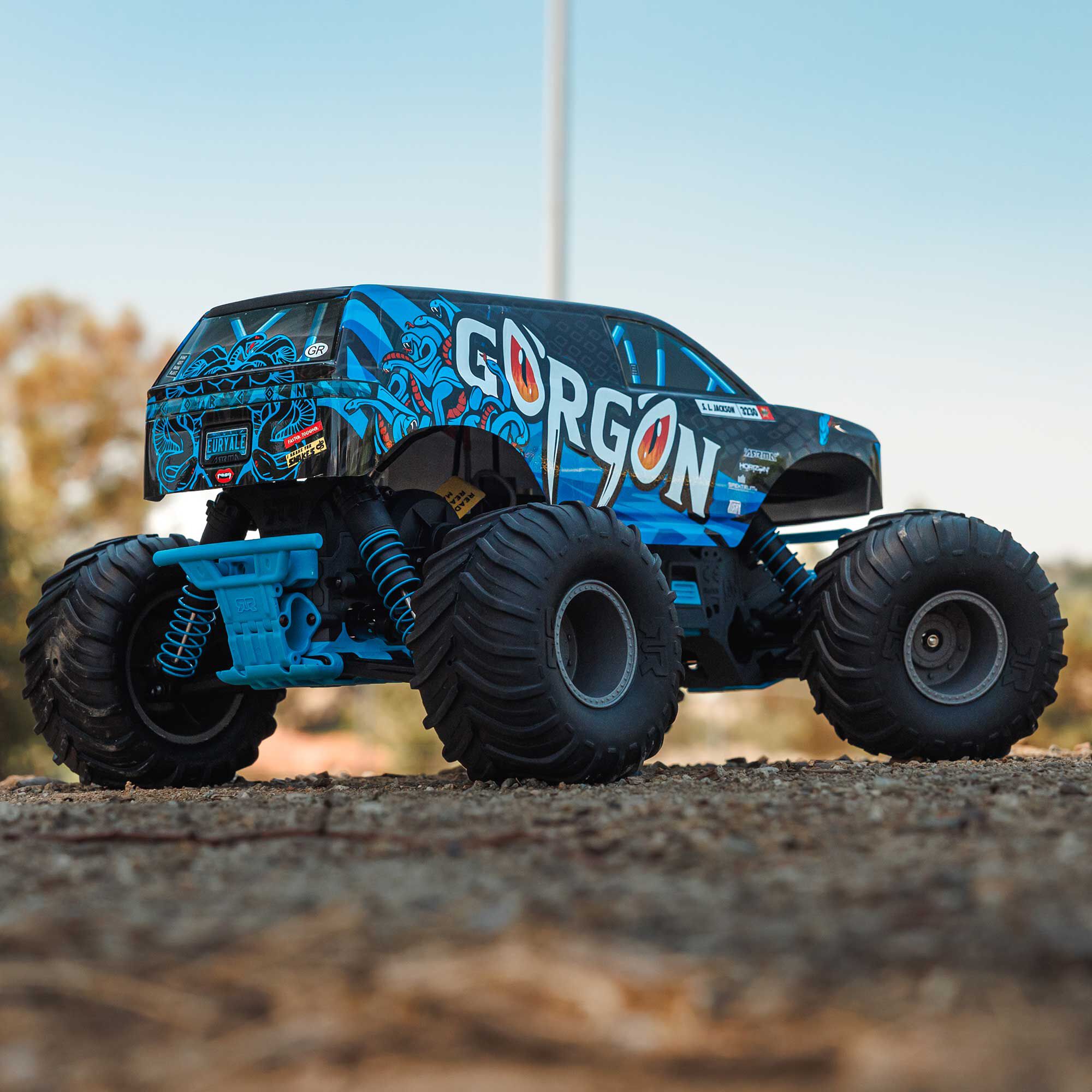 ARRMA 1/10 GORGON 2WD RTR Brushed Monster Truck, Blue