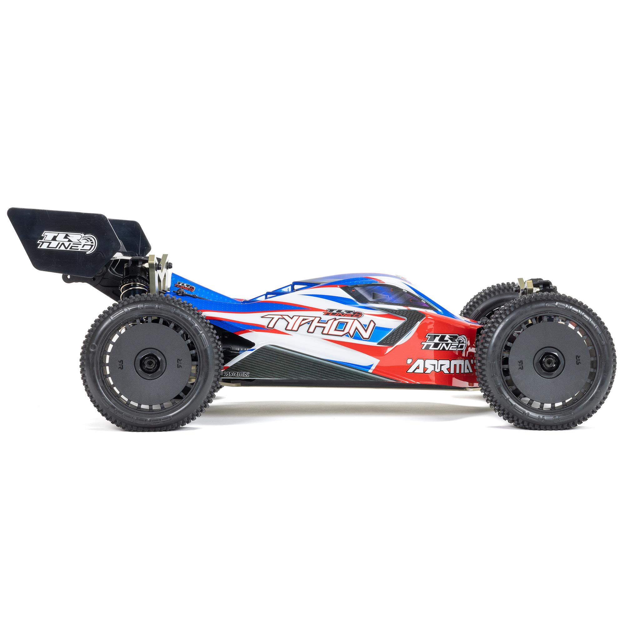 ARRMA 1/8 TYPHON 6S TLR Tuned 4X4 RTR Brushless Buggy, Red/Blue