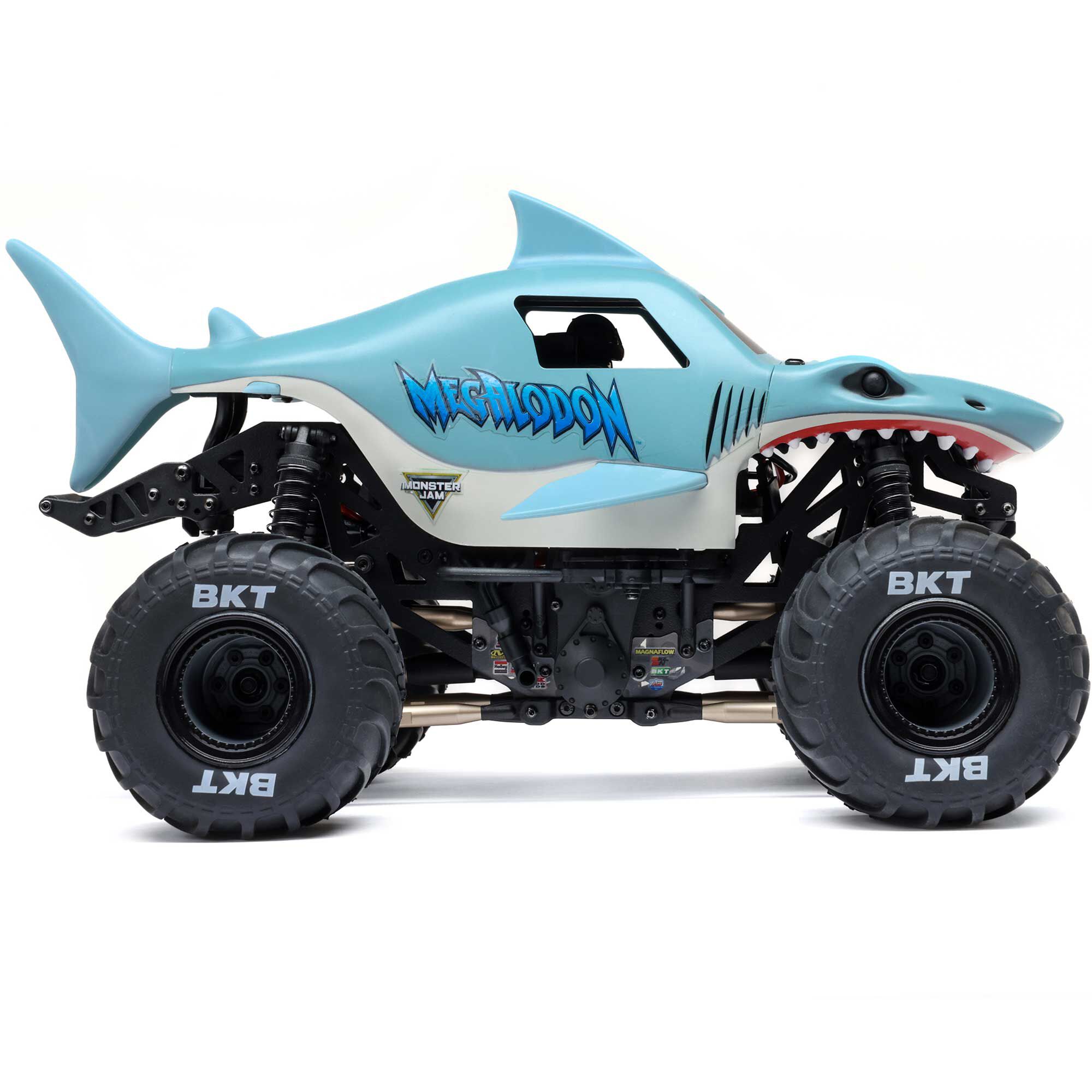 Losi 1/18 Mini LMT Megalodon 2S 4X4 RTR Brushed Monster Truck (Battery & Charger Included), Blue