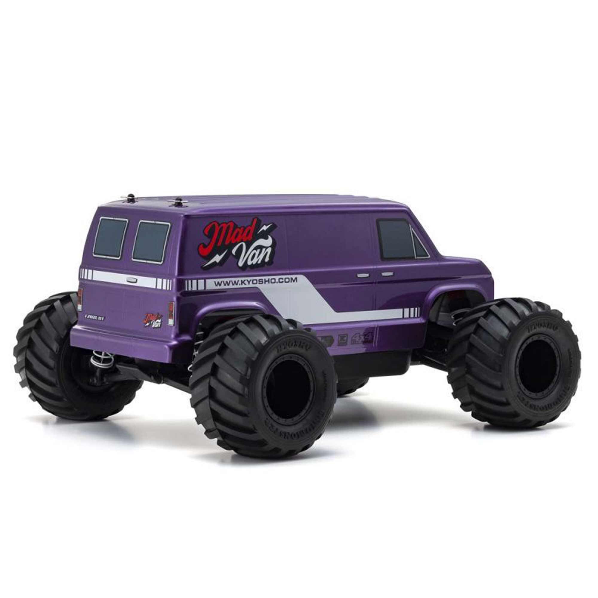 Kyosho 1/10 Mad Van Fazer Mk2 FZ02L-BT Brushed 4x4 Monster Truck RTR, Purple