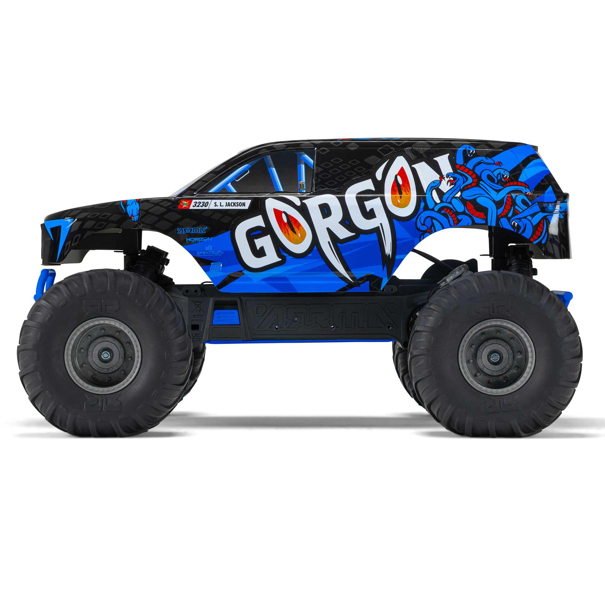 ARRMA 1/10 GORGON 2WD RTR Brushed Monster Truck, Blue