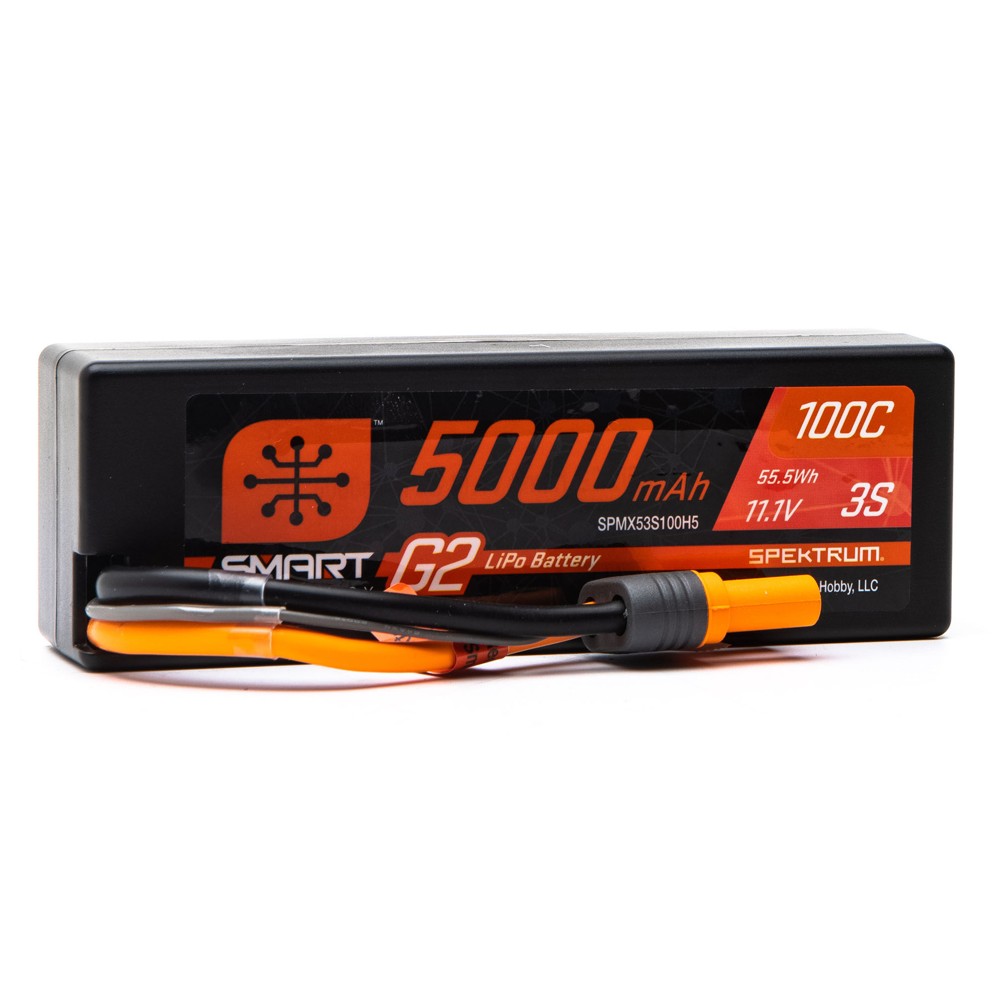 Spektrum Accessories 11.1V 5000mAh 3S 100C Smart G2 Hardcase LiPo Battery: IC5