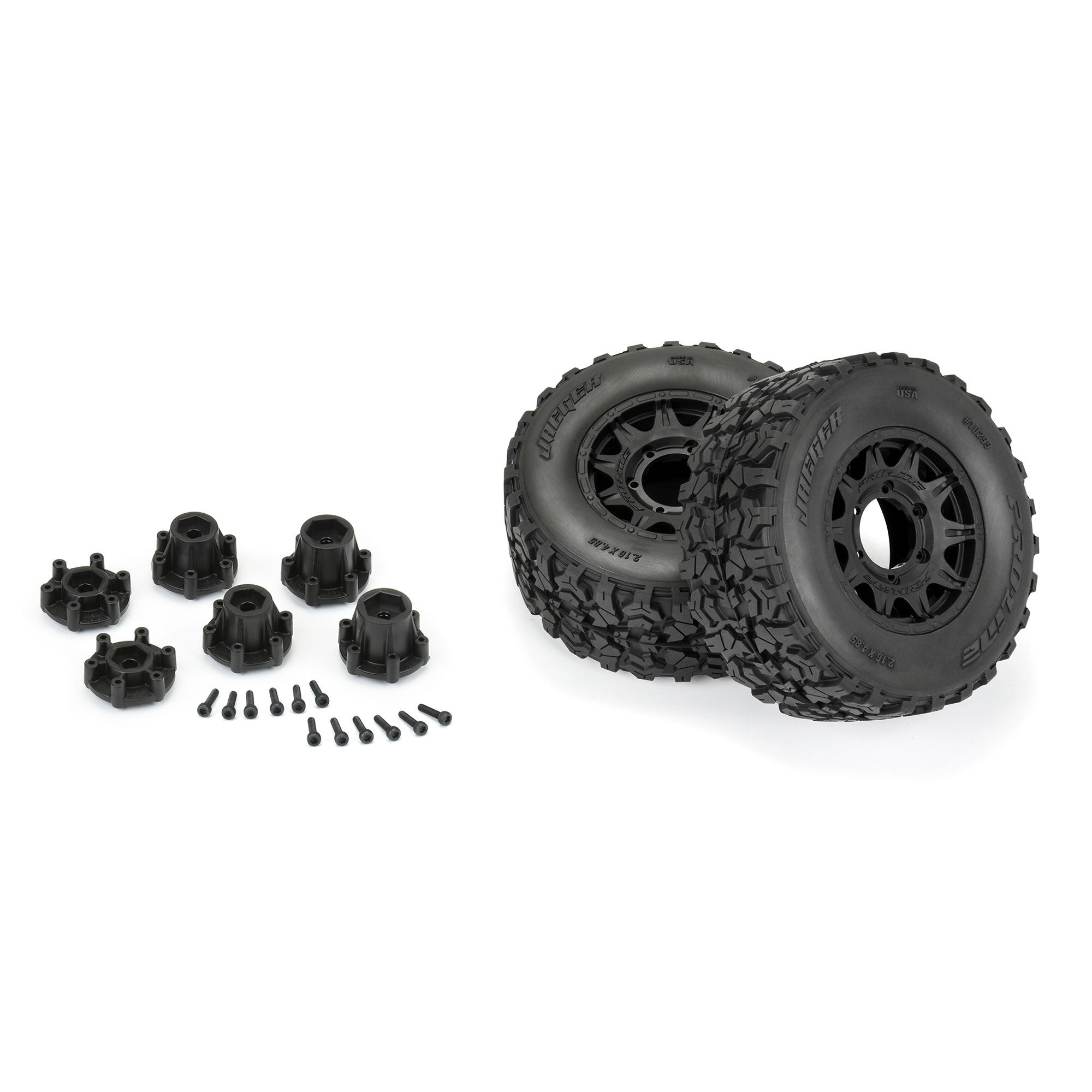 Pro-Line Racing 1/10 Jaeger HP BELTED F/R 2.8" MT Tires MTD 12mm/14mm Black Raid (2)