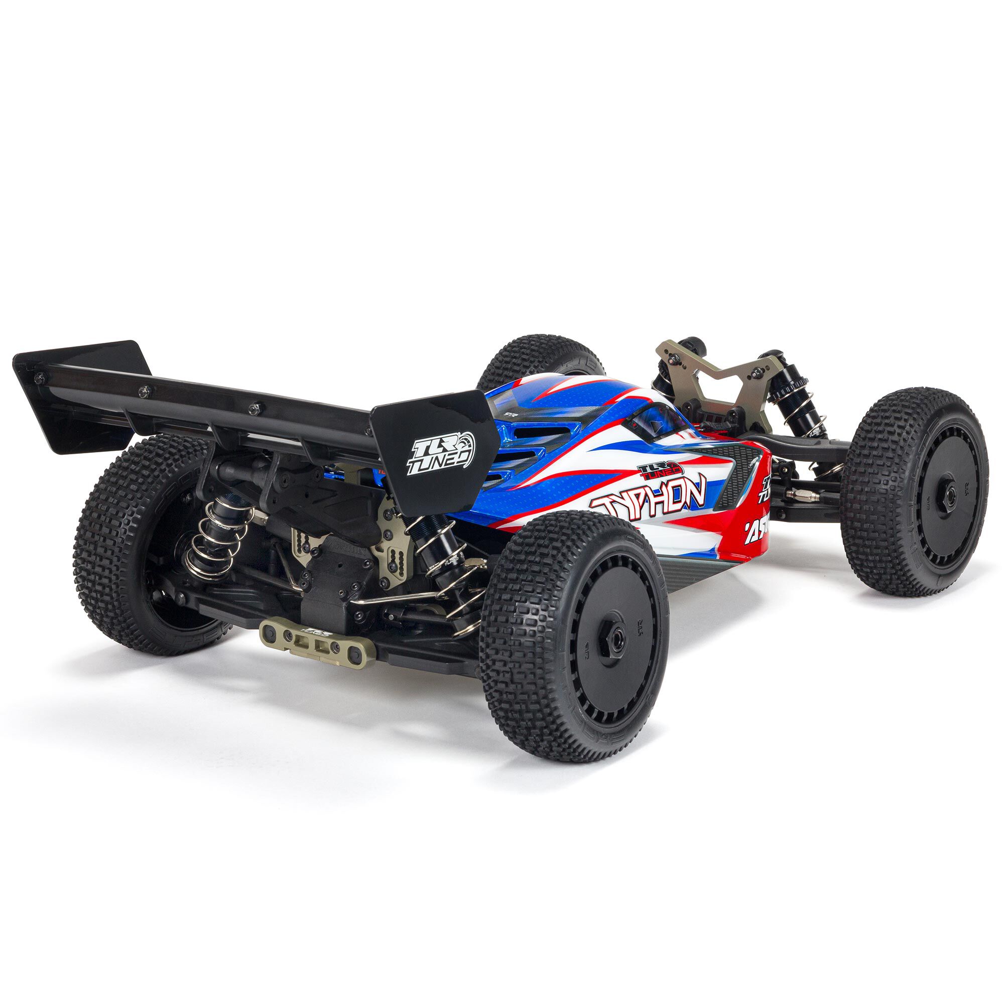 ARRMA 1/8 TYPHON 6S TLR Tuned 4X4 RTR Brushless Buggy, Red/Blue