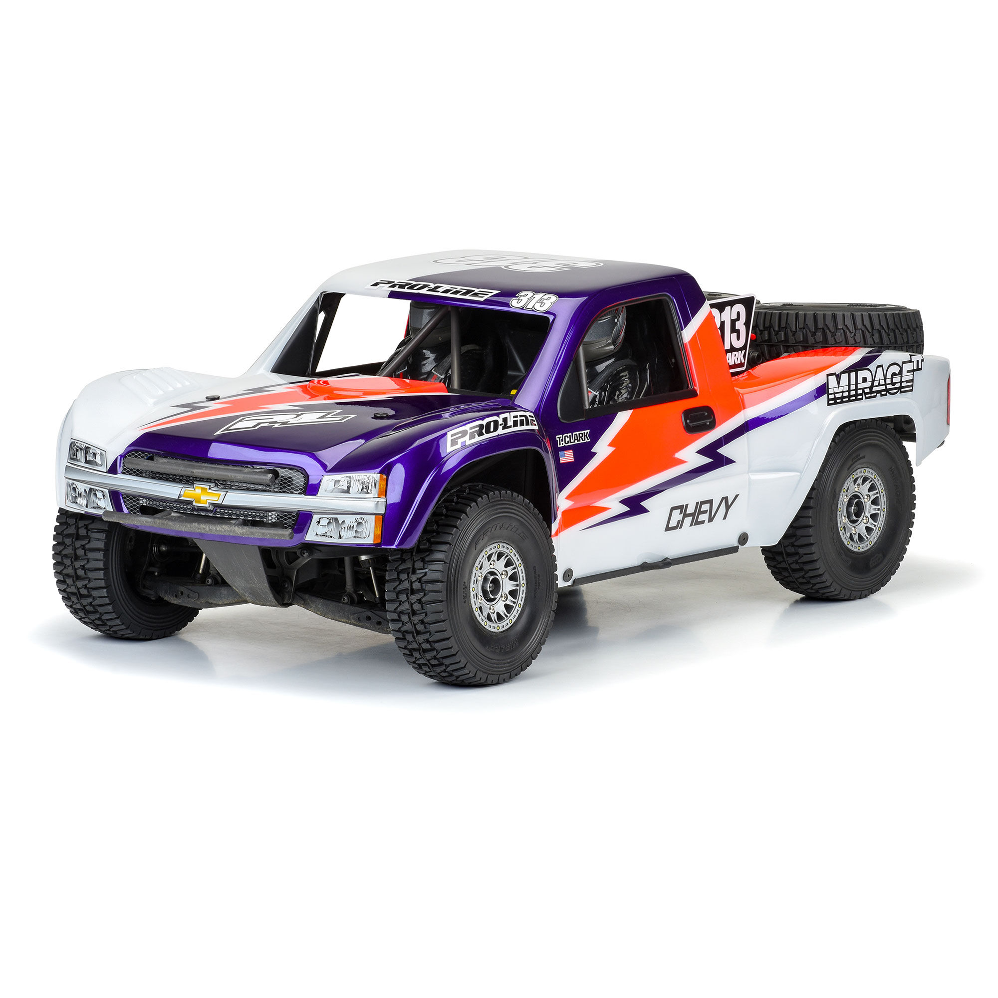 Pro-Line Racing 1/7 Pre-Cut 2007 Chevy Silverado Clear Body: Unlimited Desert Racer