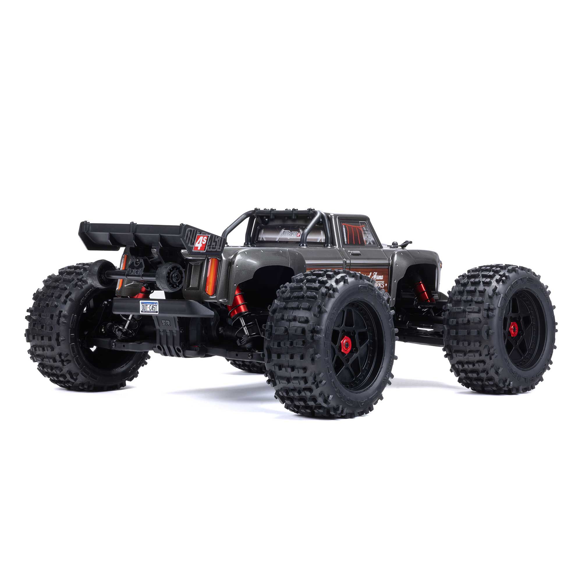 ARRMA 1/10 OUTCAST 4S 4X4 RTR Brushless Stunt Truck, Gun Metal