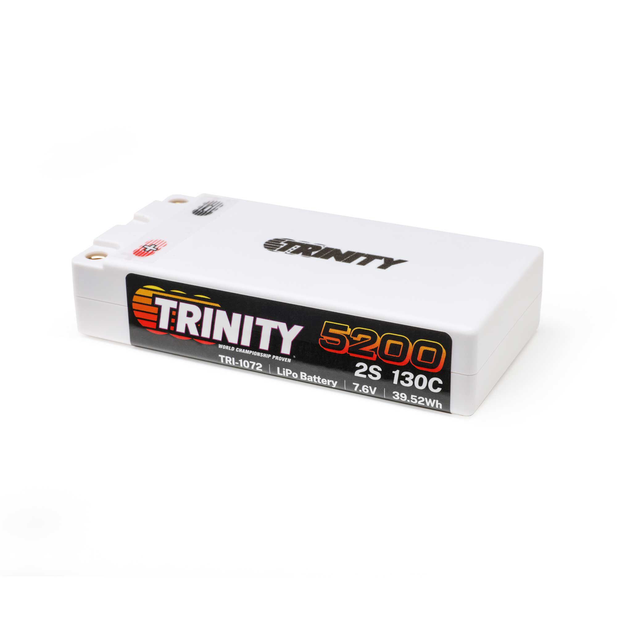 Trinity/Epic 7.4V 5200mAh 2S 130C Shorty LiPo Battery: 5mm Bullets