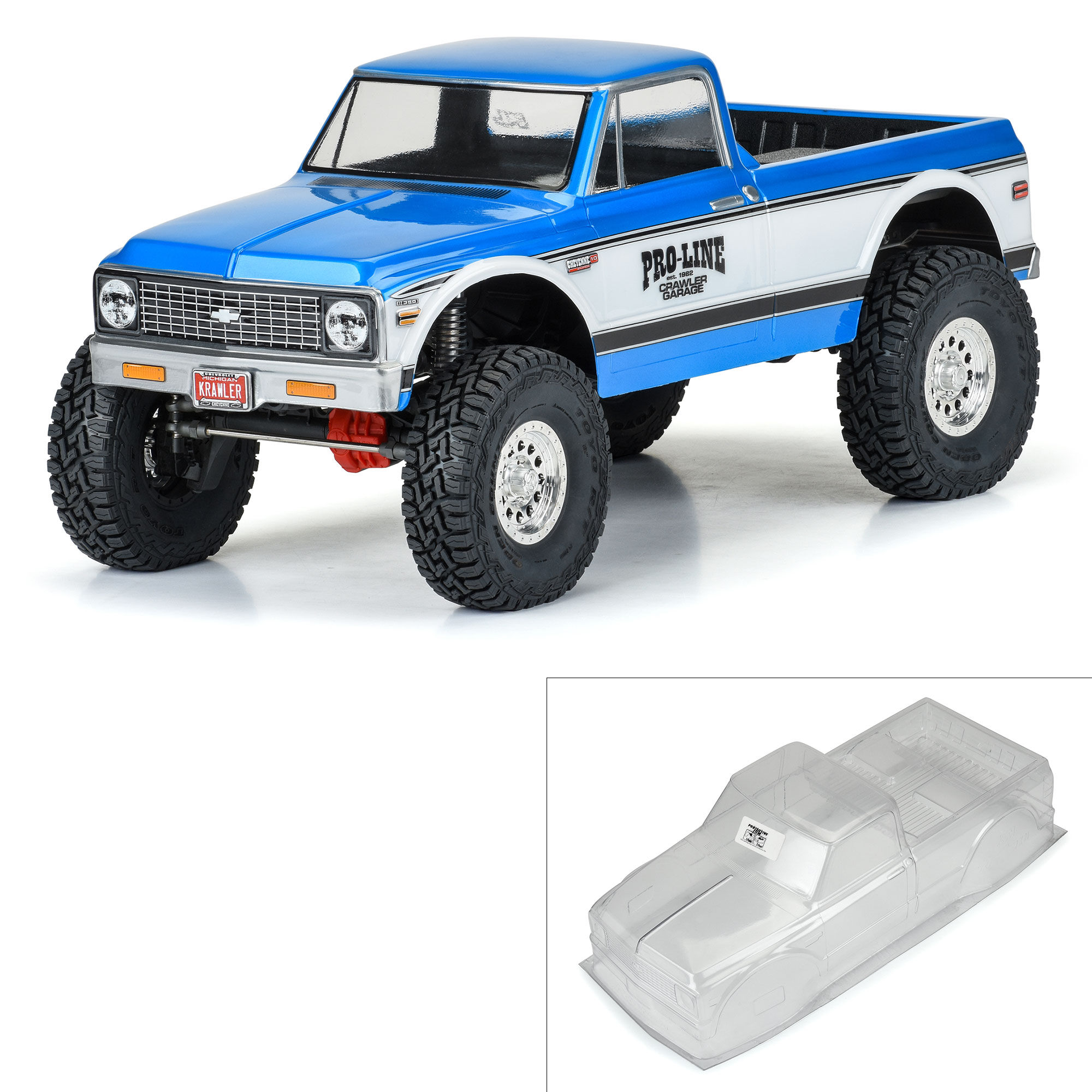 Pro-Line Racing 1/10 1972 Chevy K-10 Clear Body 12.3" Wheelbase Crawlers