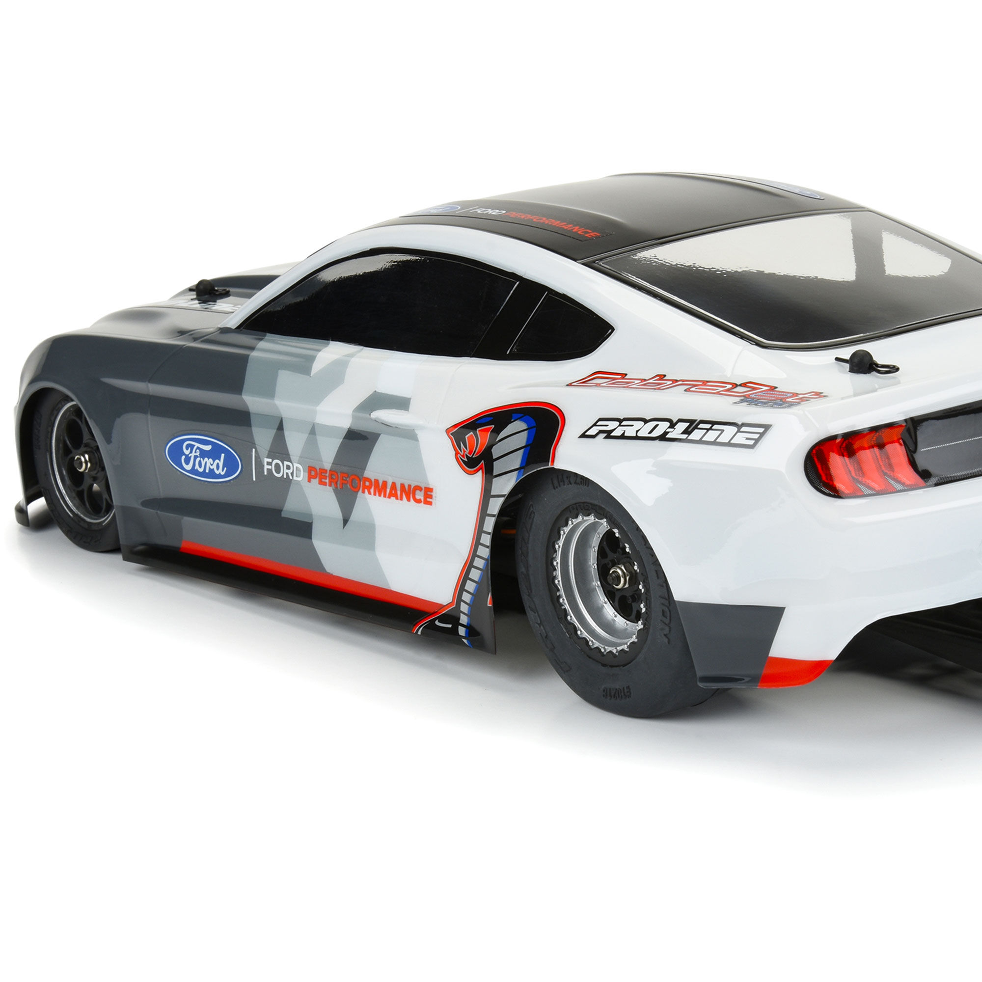 Pro-Line Racing 1/16 Reaction Rear Tires MTD 8mm Black/Silver (2): Losi Mini Drag