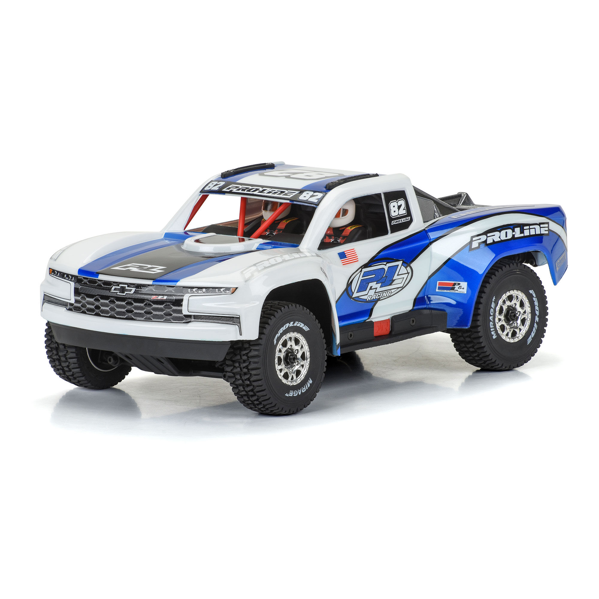 Pro-Line Racing 1/16 Pre-Cut 2019 Chevy Silverado Trophy Truck Clear Body: GROM