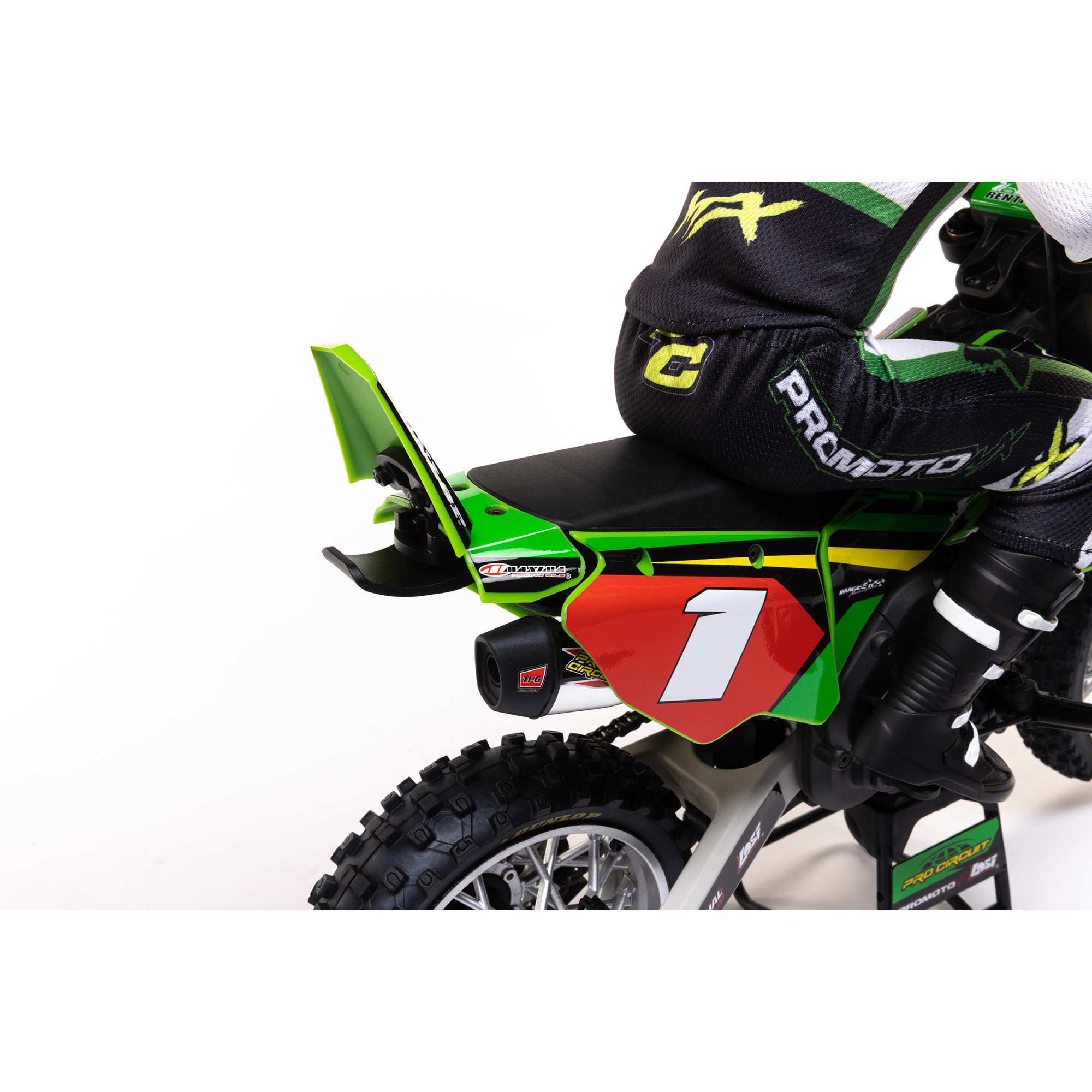 Losi 1/4 Promoto-MX Pro Circuit 2S RTR Brushless Motorcycle (Battery and Charger Included), Green