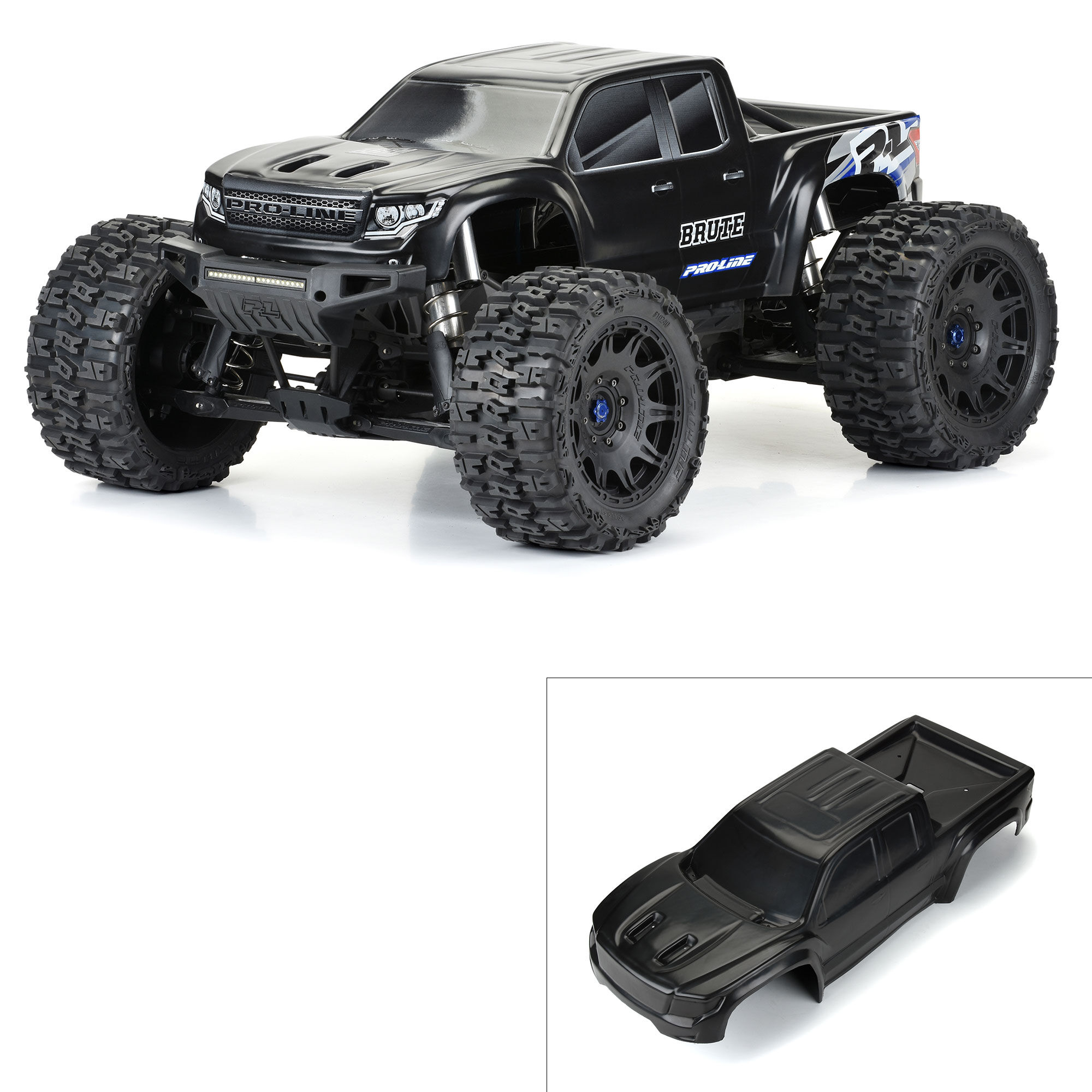 Pro-Line Racing 1/5 Pre-Cut Brute Bash Armor Black Body: X-MAXX
