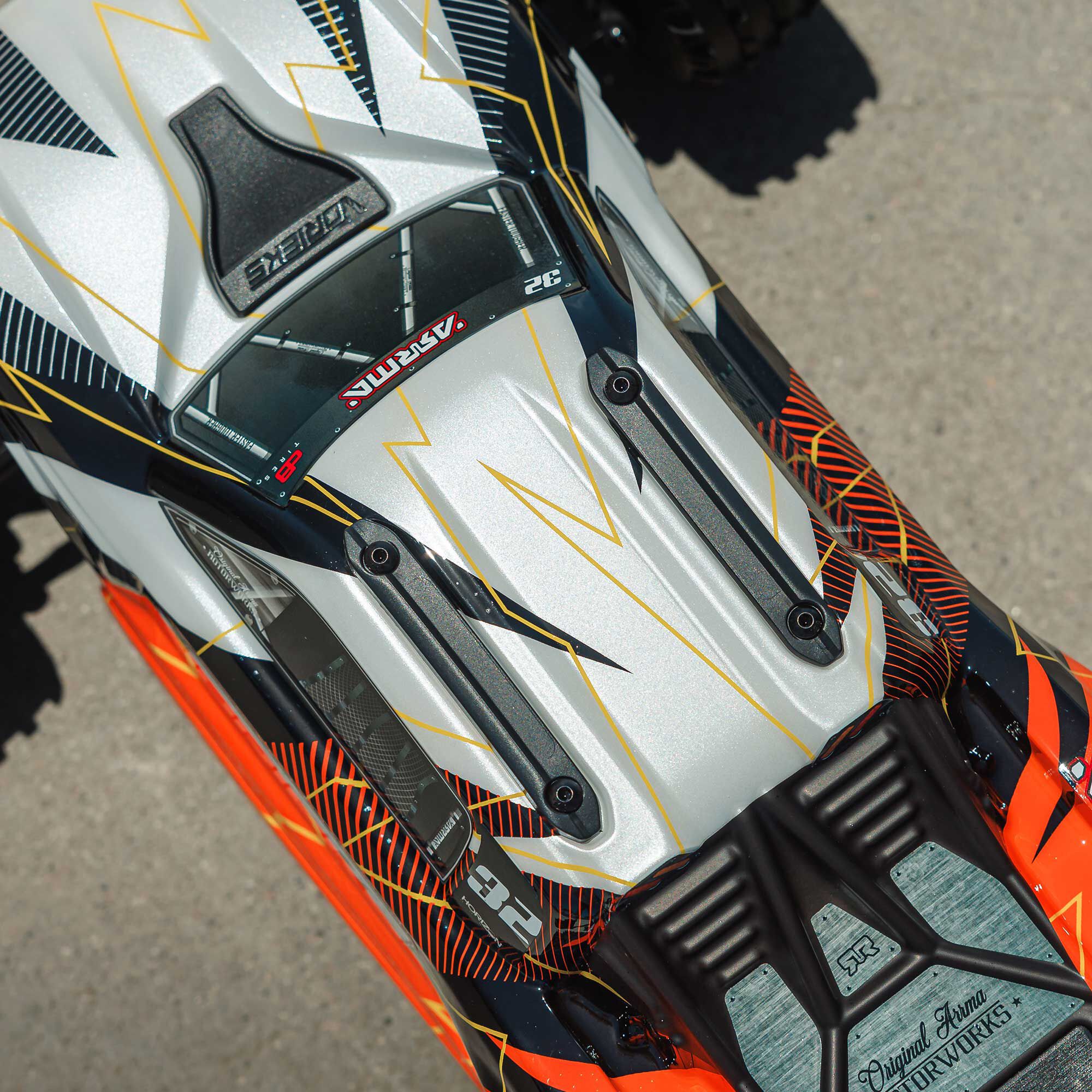 ARRMA 1/10 VORTEKS 2WD RTR Brushed Stadium Truck (Battery & Charger Included), Orange