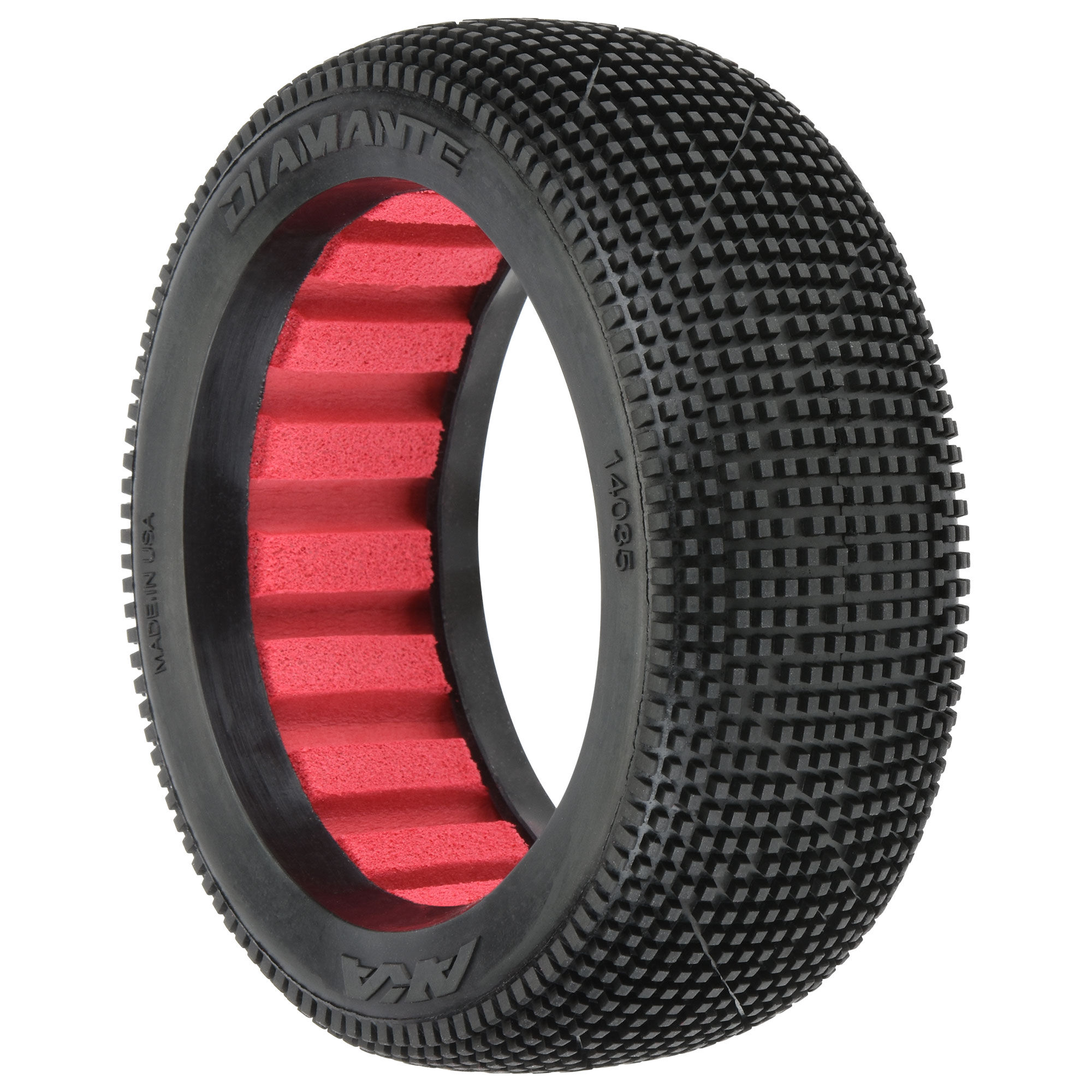 AKA PRODUCTS, INC. 1/8 Diamante Super Soft Long Wear Fr/Rr Off-Road Buggy Tires (2)