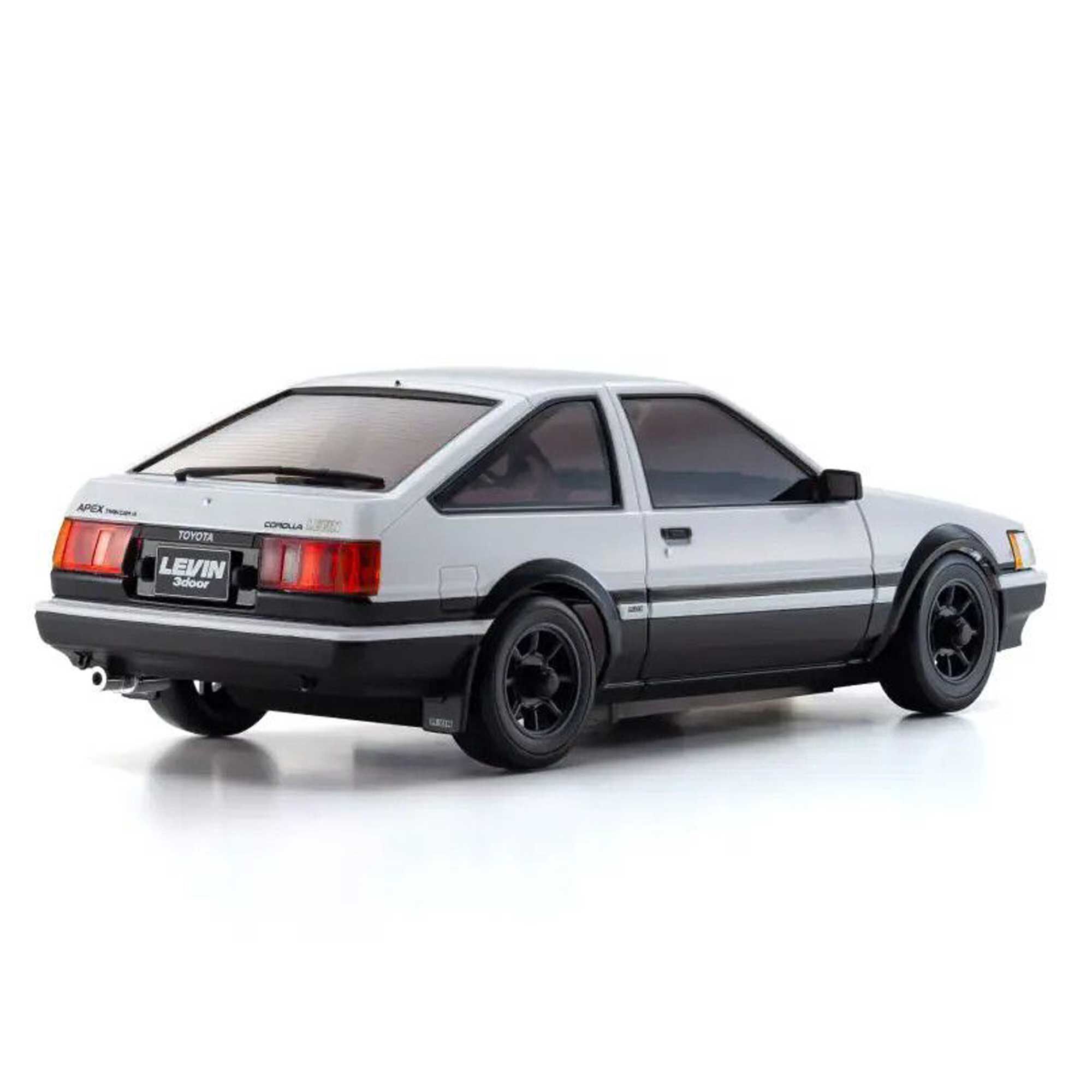 Kyosho 1/28 Toyota Corolla Levin AE86 Mini-Z AWD RTR, White/ Black