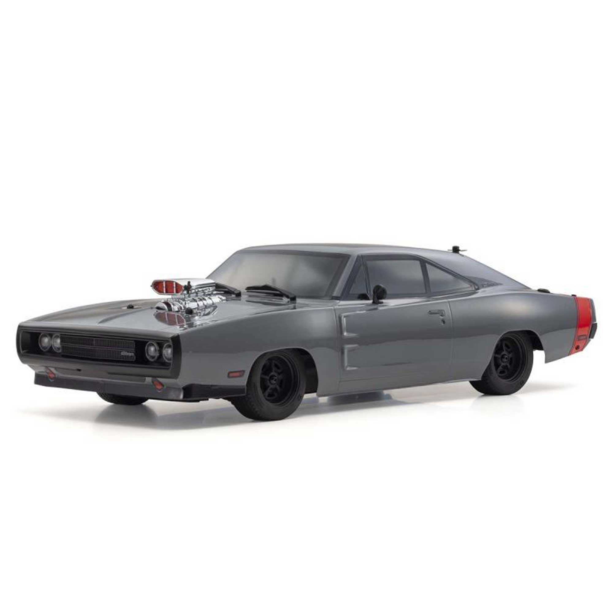 Kyosho 1/10 Fazer MK2 1970 Dodge Charger Supercharged 4x4 Brushless Electric Touring RTR, Gray