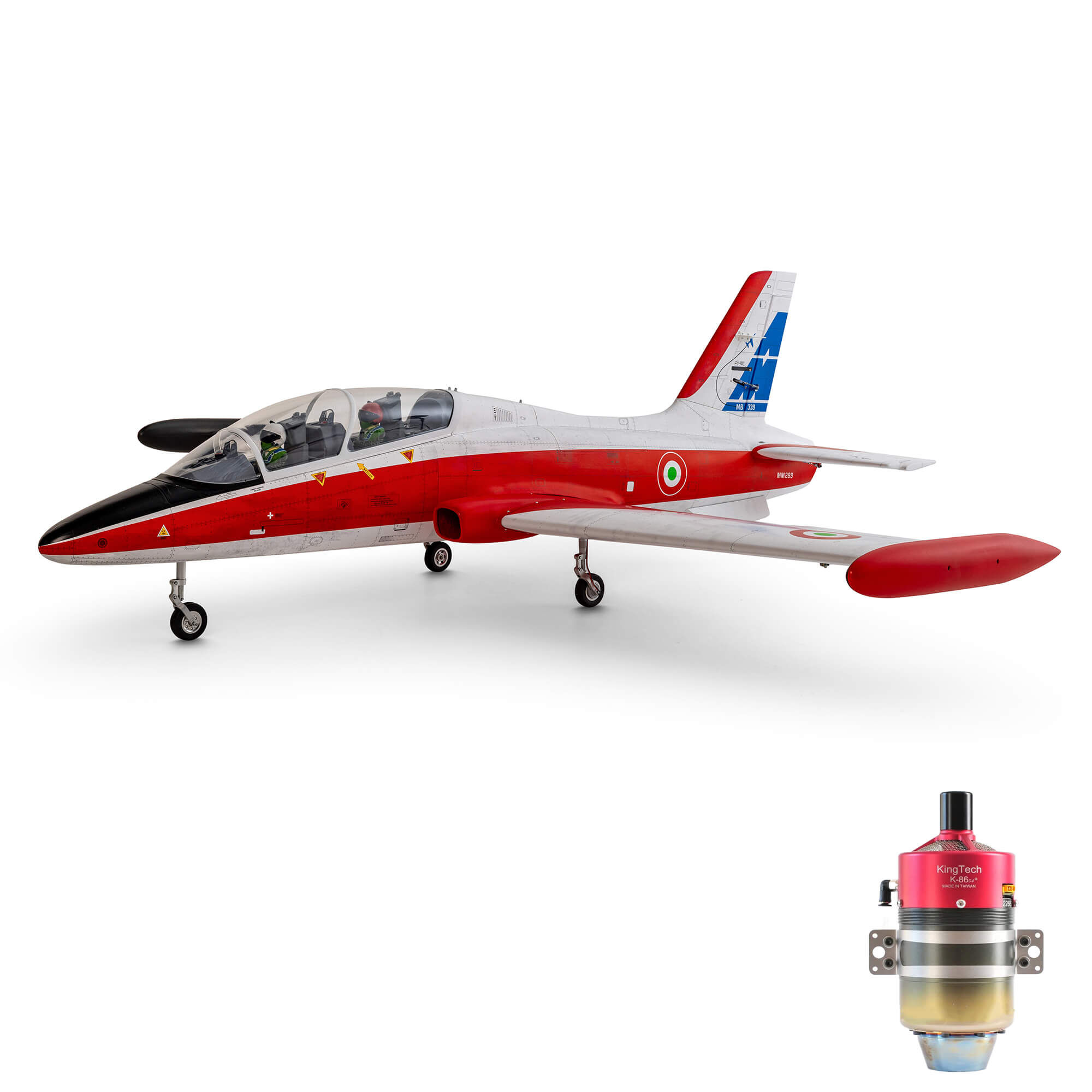 Hangar 9 Aermacchi MB-339 60-86N Scale Military Turbine Jet ARF, 84" with KingTech K-86G4+ Turbine Combo