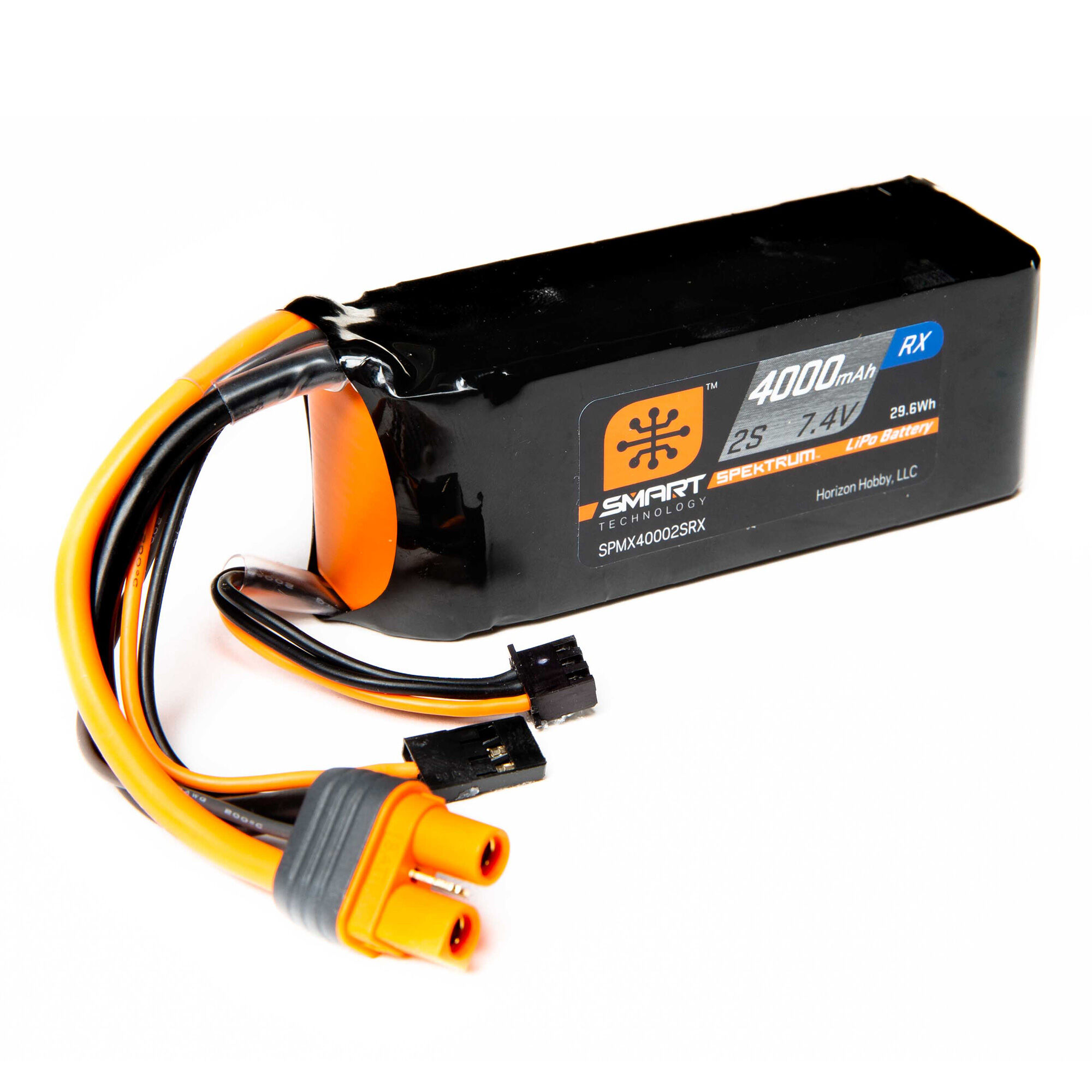 Spektrum Accessories 7.4V 4000mAh 2S 15C Smart LiPo Receiver Battery: Universal Receiver, IC3