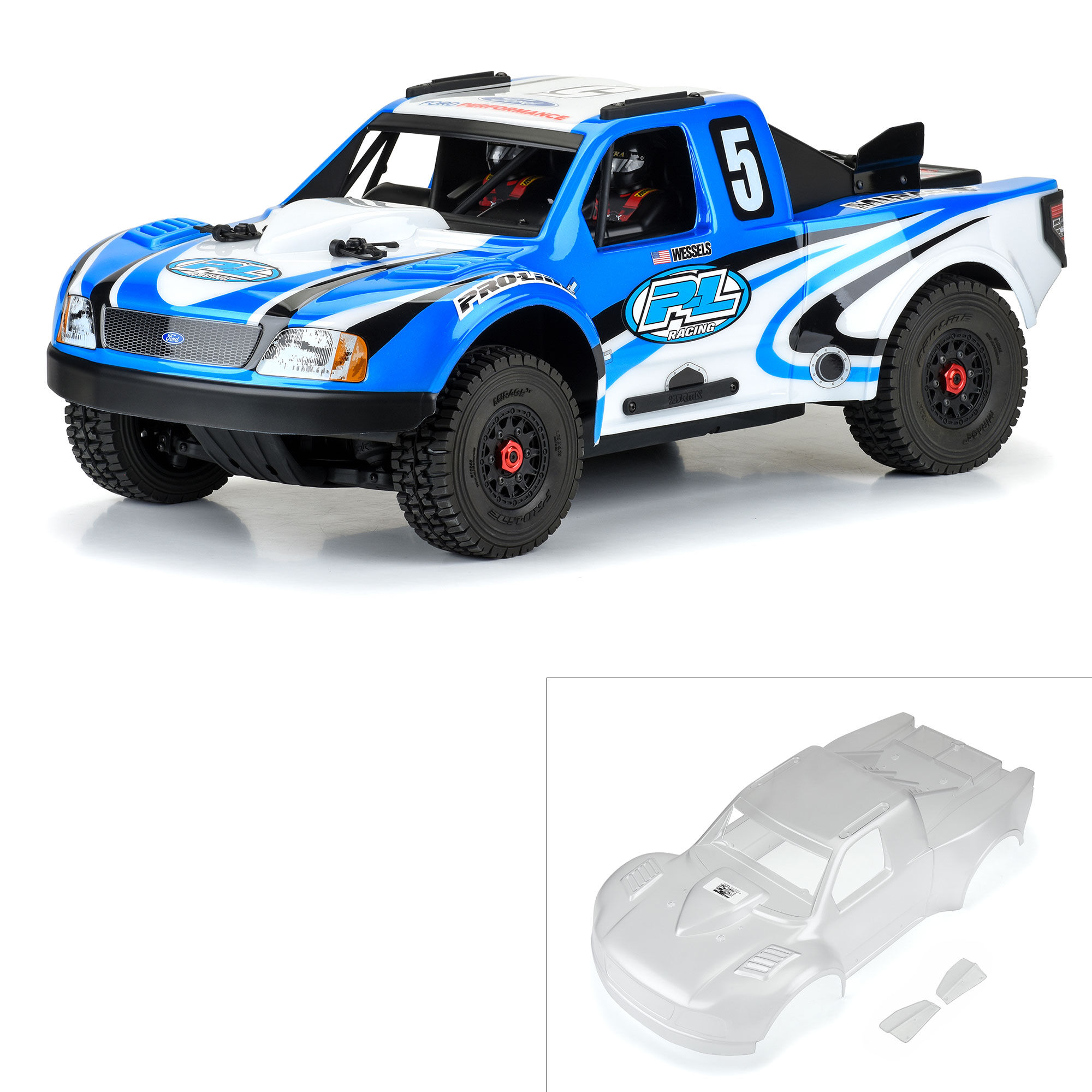 Pro-Line Racing 1/8 Pre-Cut 1997 Ford F-150 Trophy Truck Clear Body: Mojave 4S