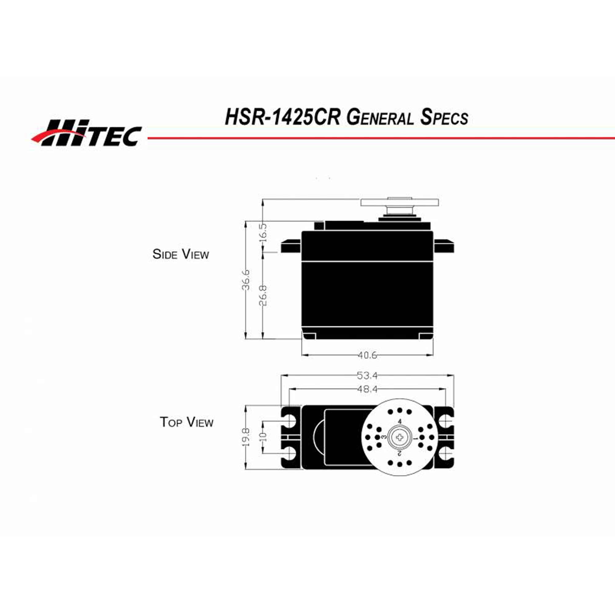 Hitec RCD Inc. HS-1425 Standard Analog Continuous Rotation Robot Servo