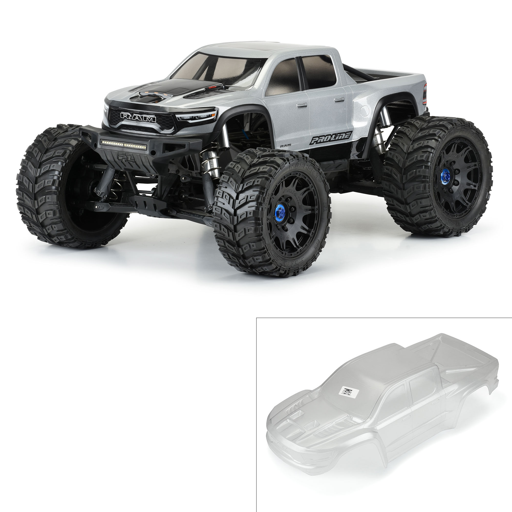 Pro-Line Racing 1/5 Pre-Cut 2021 Ram 1500 Clear Body: X-MAXX