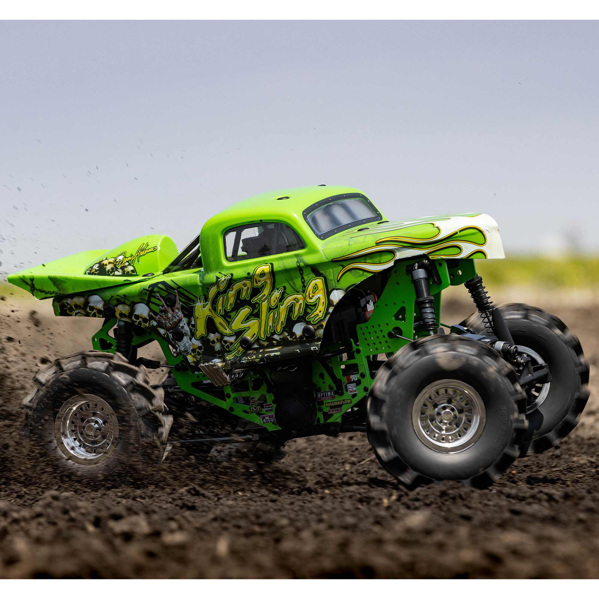 Losi 1/8 LMT Mega Truck King Sling 4S 4X4 RTR Brushless Mega Truck, Green