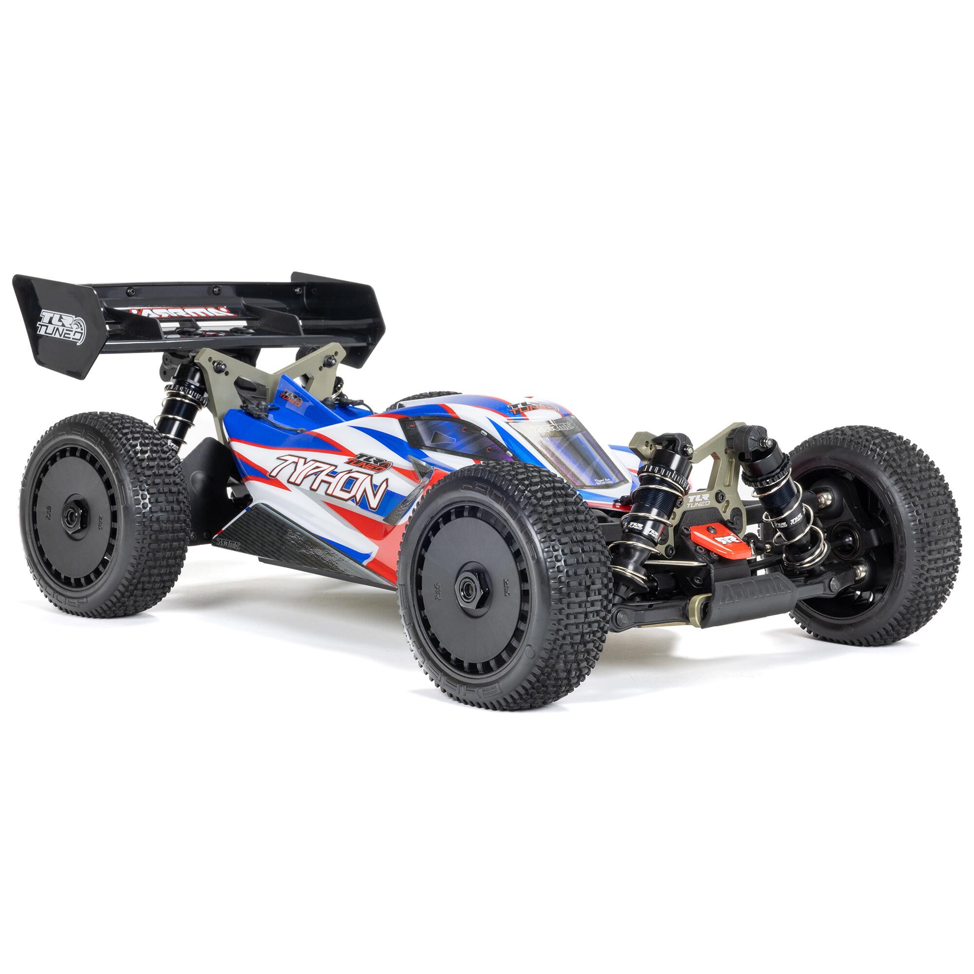 ARRMA 1/8 TYPHON 6S TLR Tuned 4X4 RTR Brushless Buggy, Red/Blue