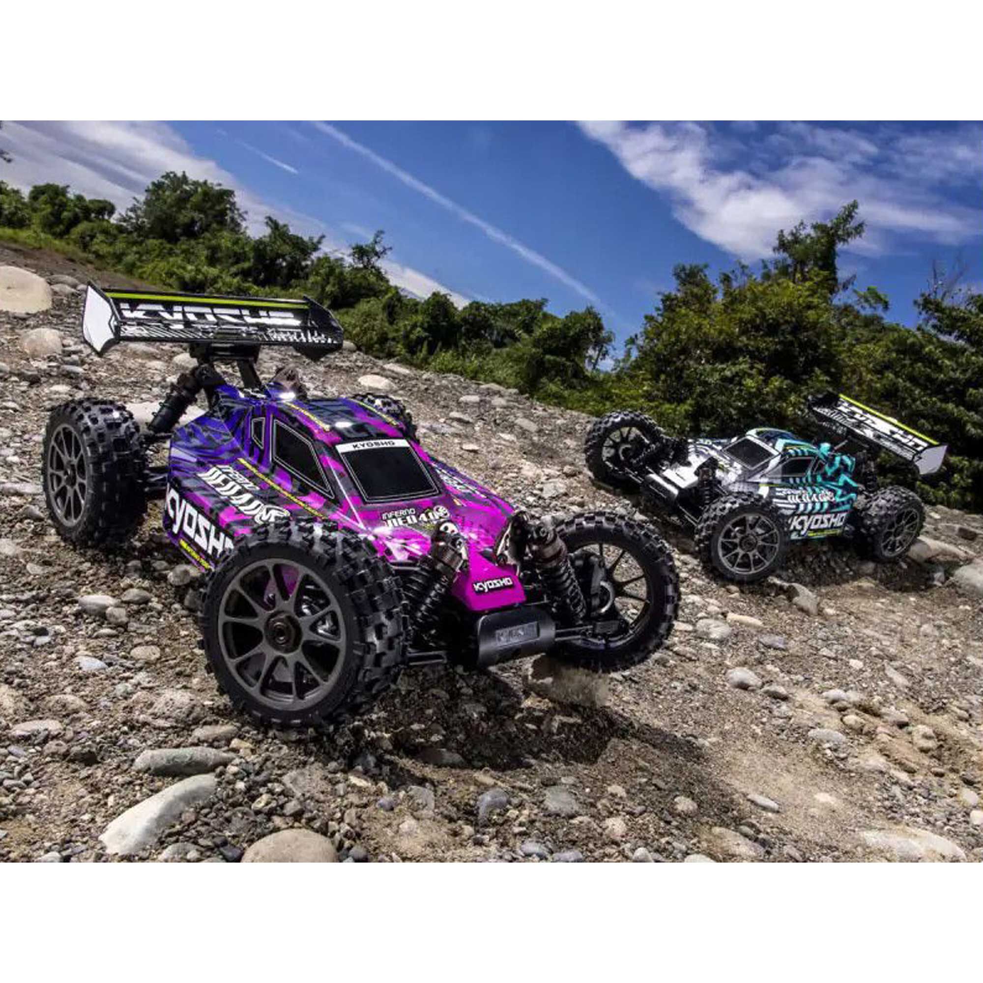Kyosho 1/8 Inferno Neo 4.0 4x4 Brushless Off-Road Buggy RTR, Pink