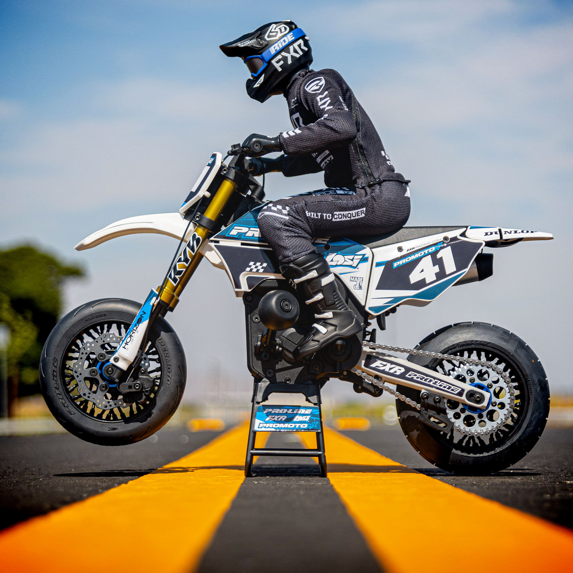 Pro-Line Racing 1/4 Supermoto S3 Motorcycle Front Tire MTD Black (1): Promoto-MX/SM