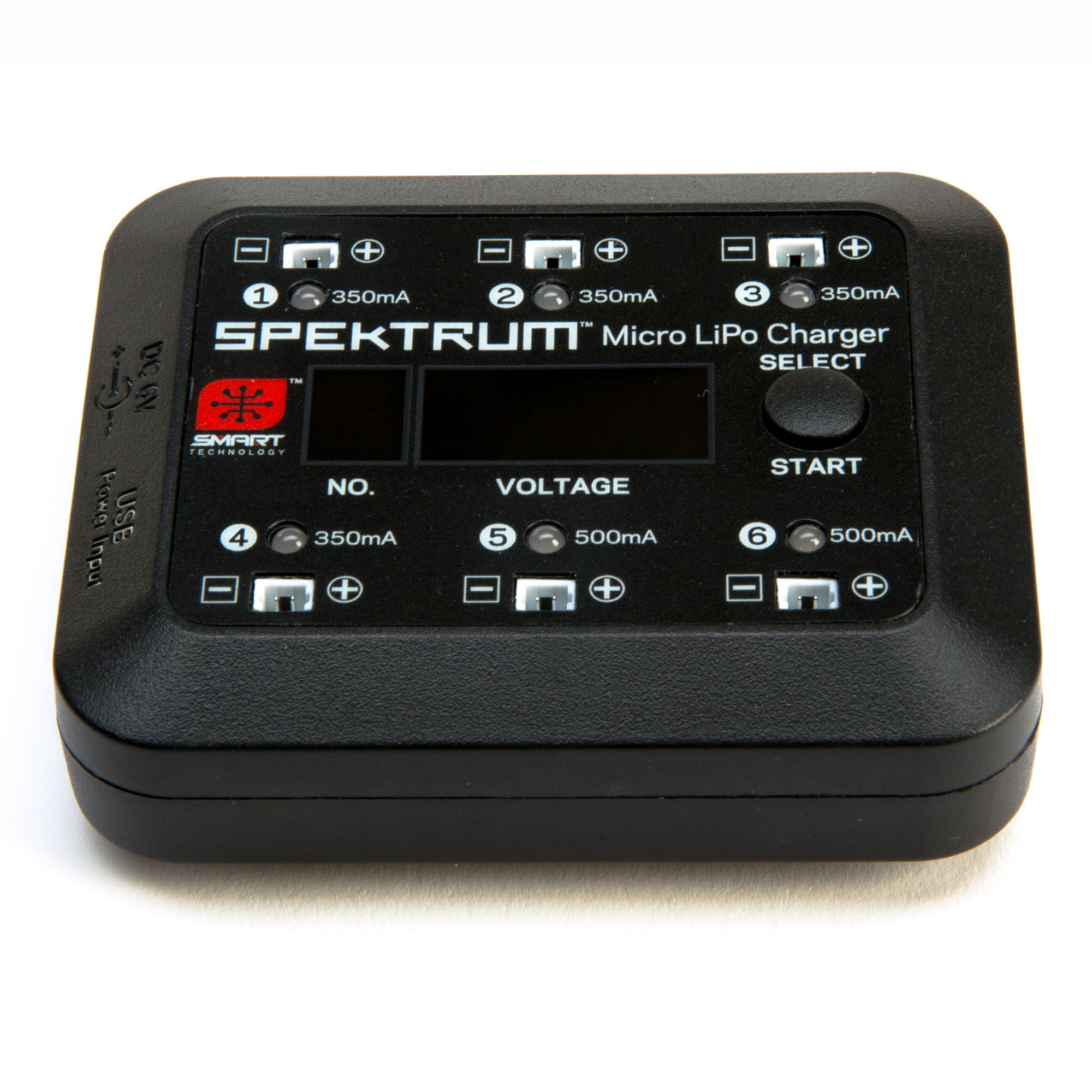 Spektrum S63 Micro 6-port DC/USB 1S LiPo Charger