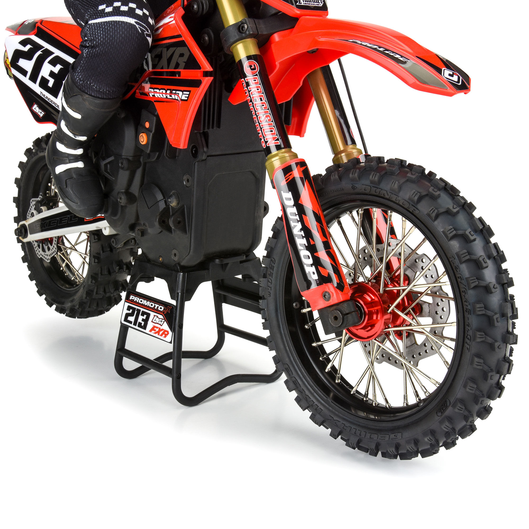 Pro-Line Racing 1/4 Pro-Spec Aluminum V2 Bead Front Wheel Black/Red (1): Promoto-MX