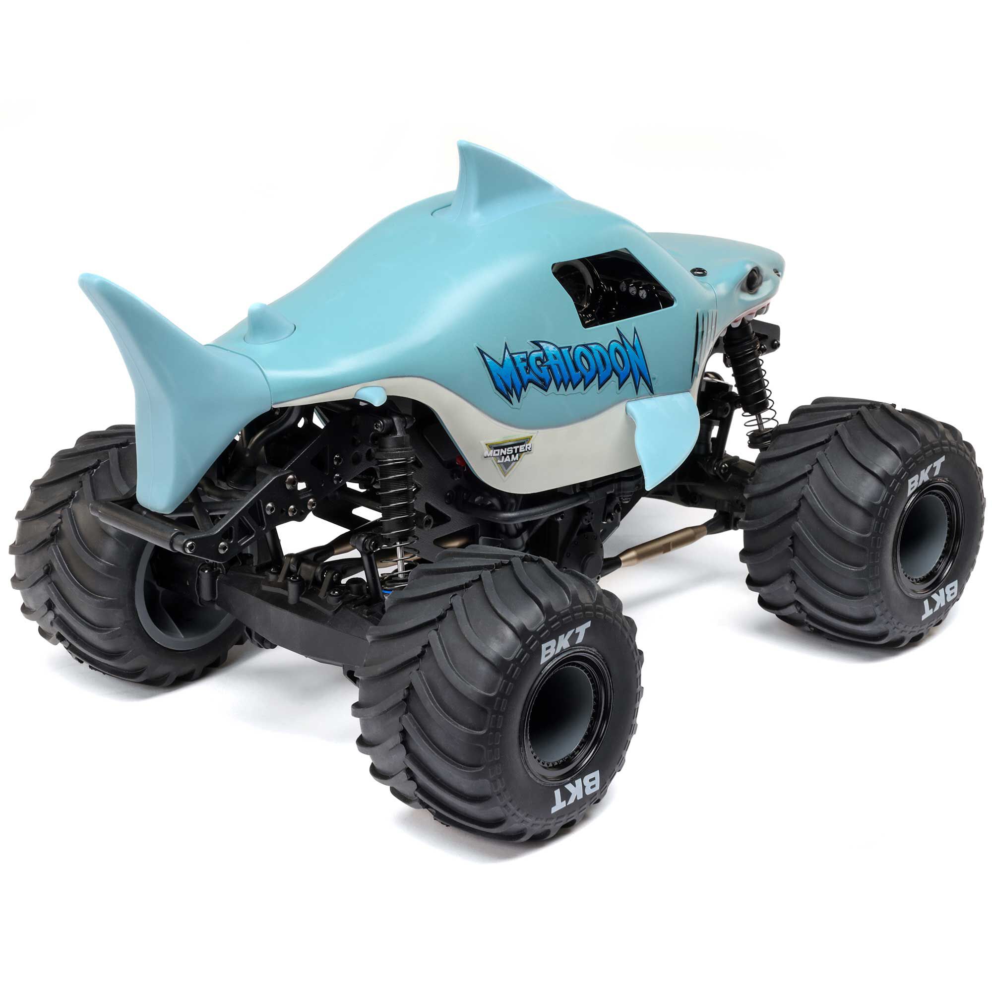 Losi 1/18 Mini LMT Megalodon 2S 4X4 RTR Brushed Monster Truck (Battery & Charger Included), Blue