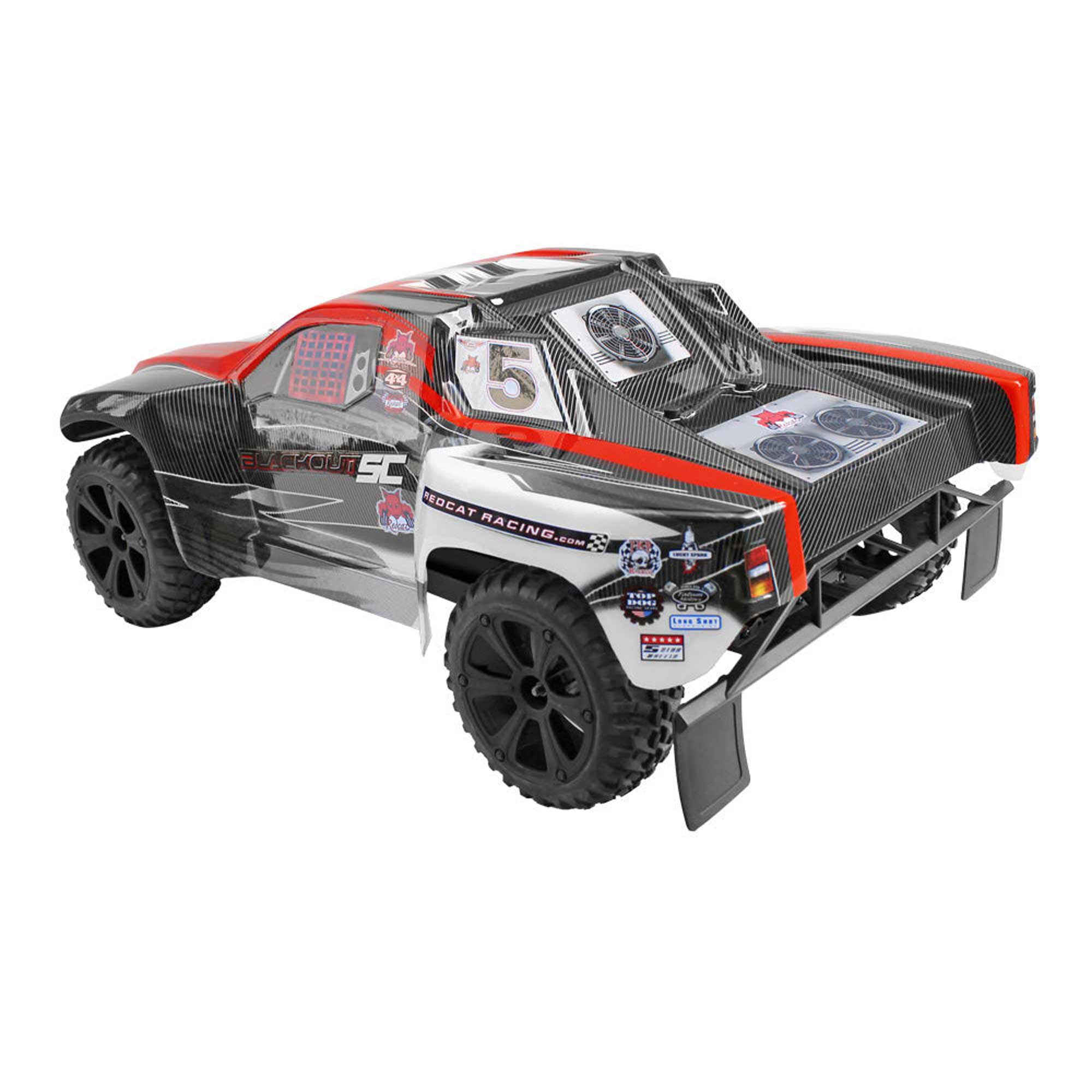 Redcat Racing 1/10 Blackout SC 4WD Short Course Truck Brushed RTR, Red