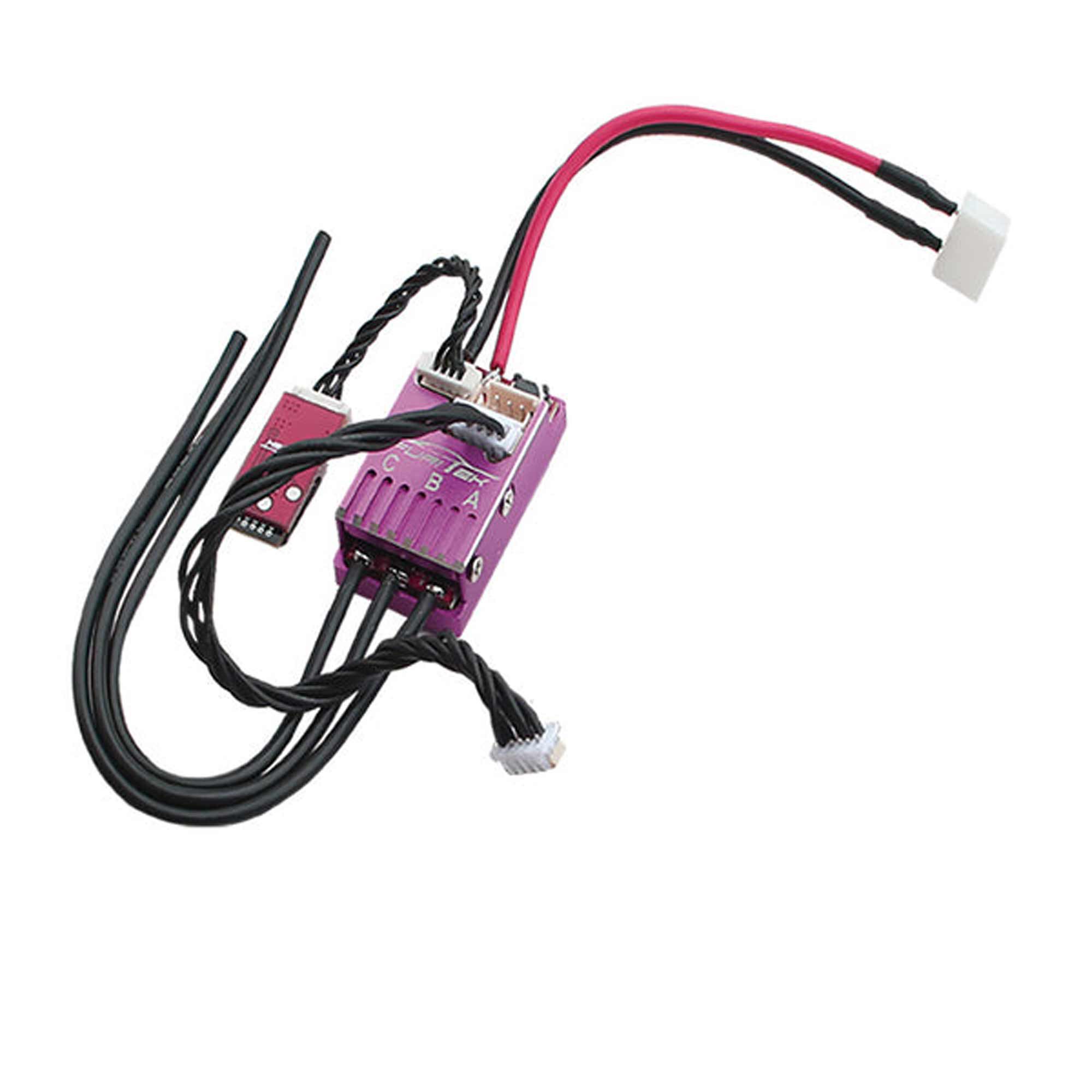 Furitek Cyclos 2S Lipo 20A/40A Brushless Sensored ESC: Drift/race and Bluetooth (with Aluminum Purple Case )