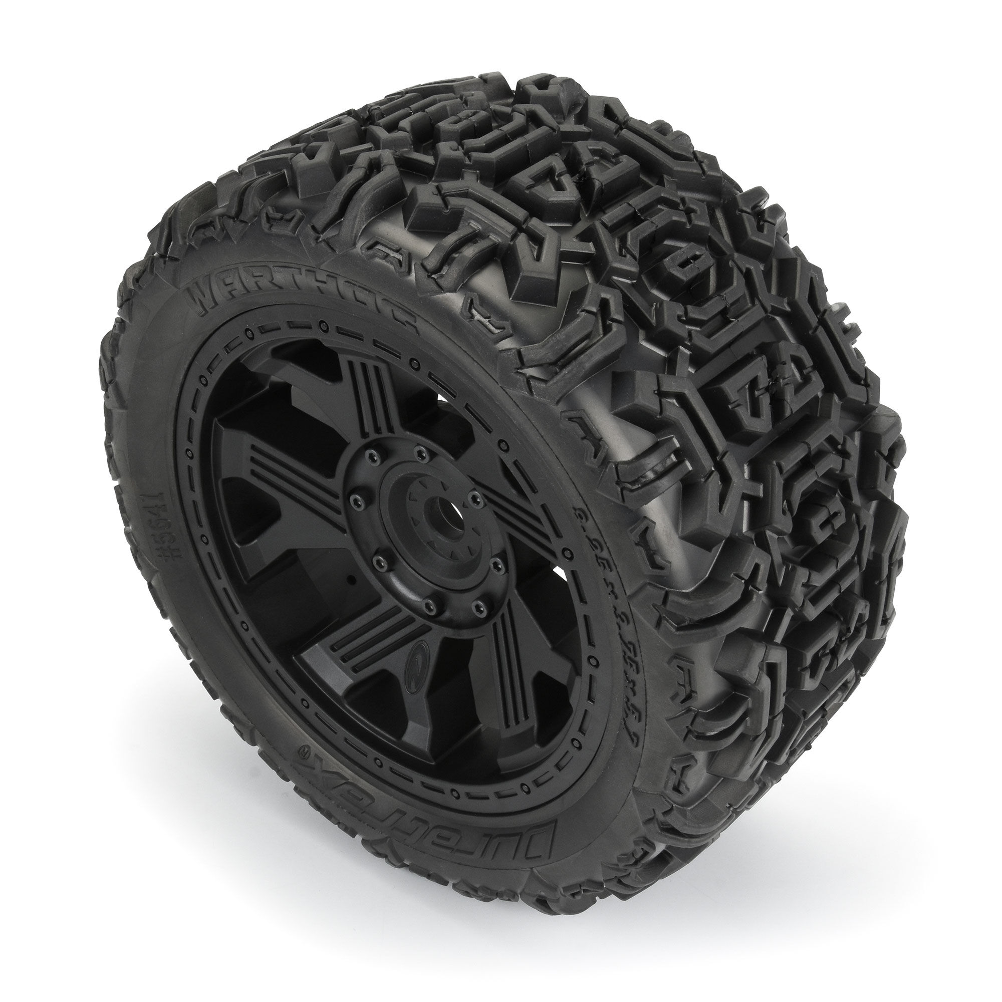 Duratrax 1/6 Warthog F/R 5.7" Monster Truck Tires MTD 24mm Black Ripper (2)
