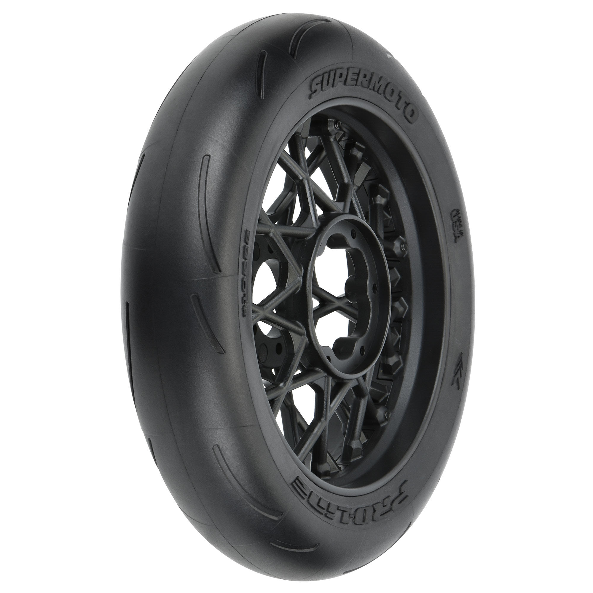 Pro-Line Racing 1/4 Supermoto S3 Motorcycle Front Tire MTD Black (1): Promoto-MX/SM