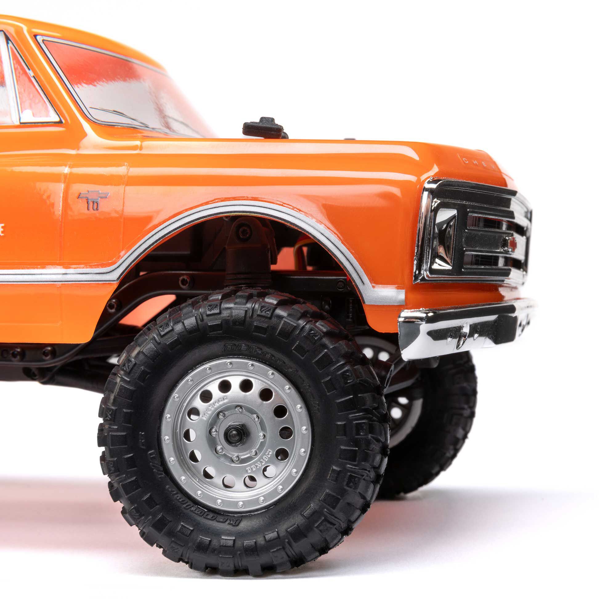 Axial 1/24 SCX24 1967 Chevrolet C10 4X4 RTR Brushed Rock Crawler (Battery & Charger Included), Orange