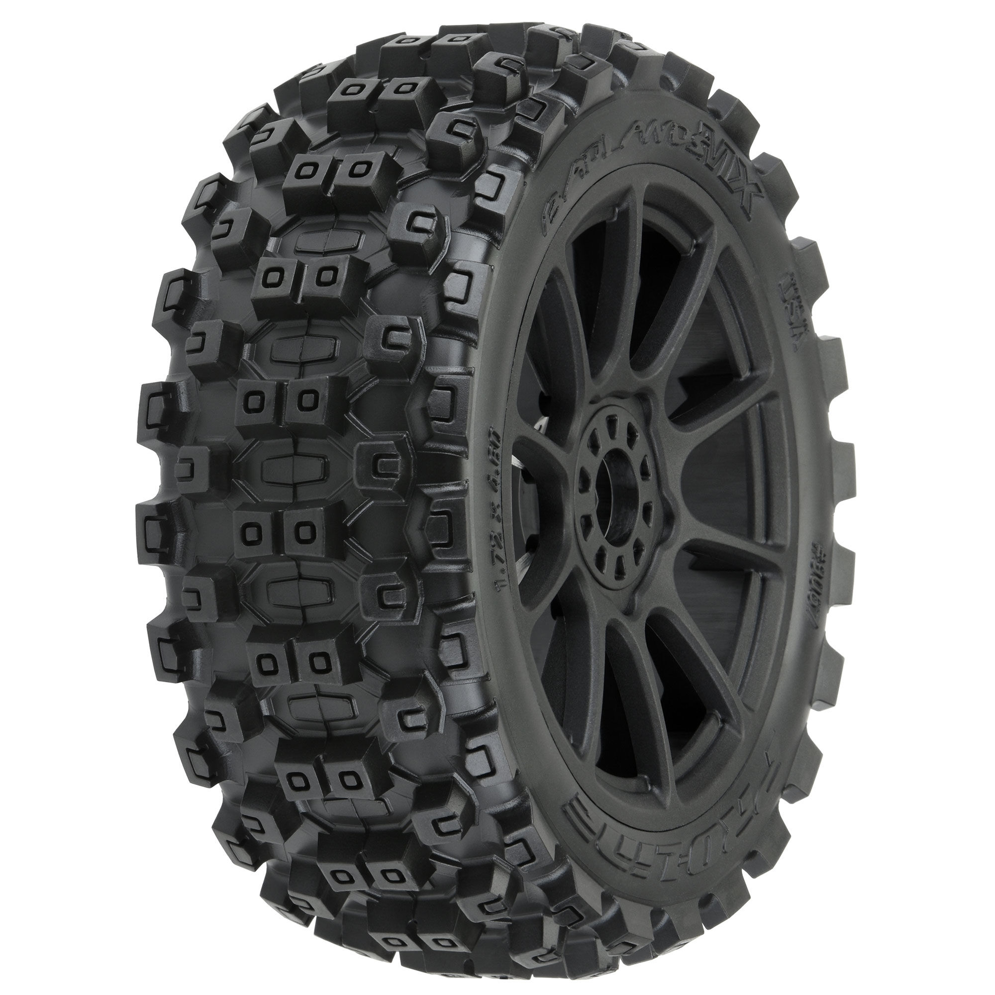 Pro-Line Racing 1/8 Badlands MX M2 F/R Buggy Tires Mounted 17mm Black Mach 10 (2)