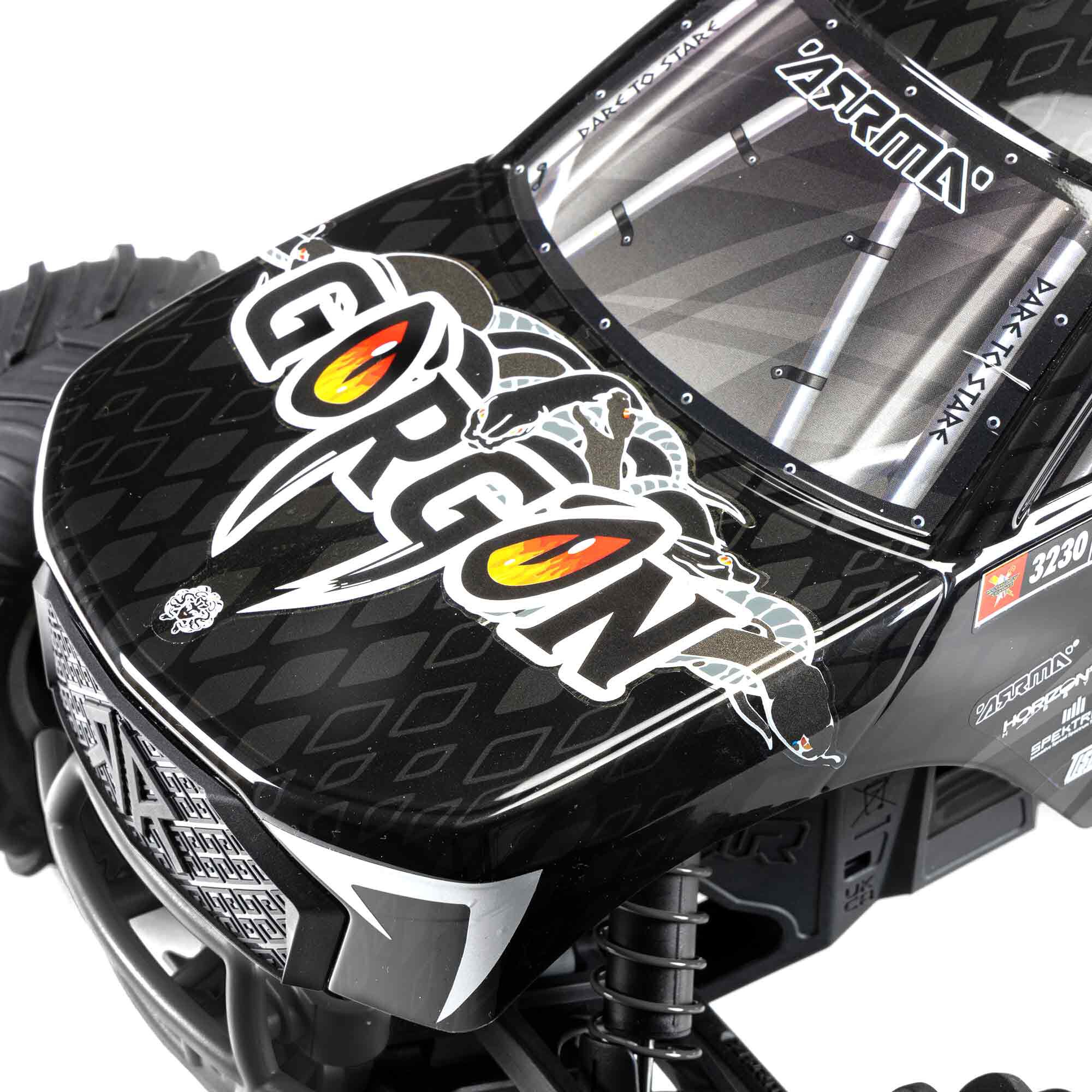 ARRMA 1/10 GORGON 2WD RTA Kit Brushed Monster Truck (Battery & Charger Included), Gun Metal