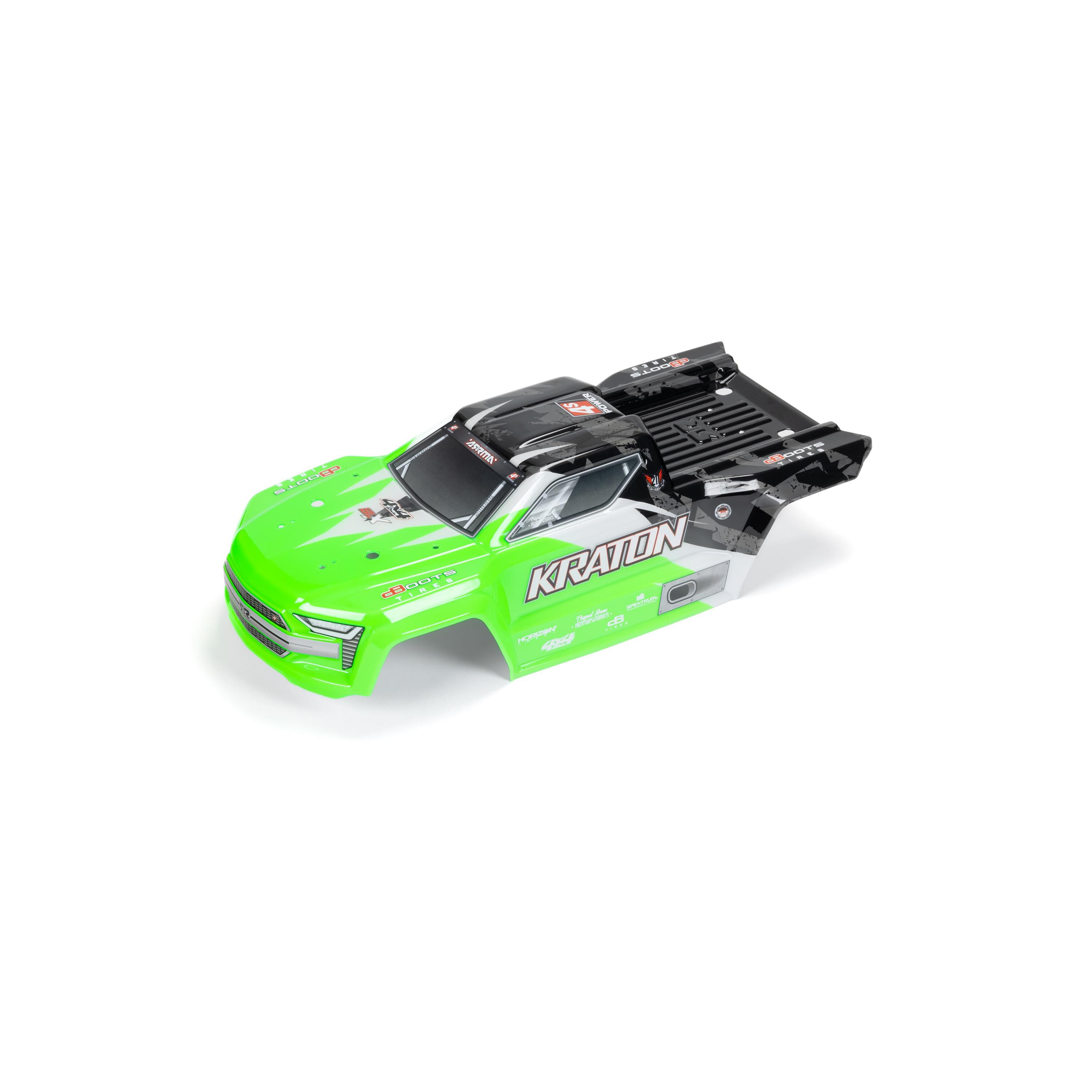 ARRMA Painted Decaled Trimmed Body, Green/Black: Kraton 4x4