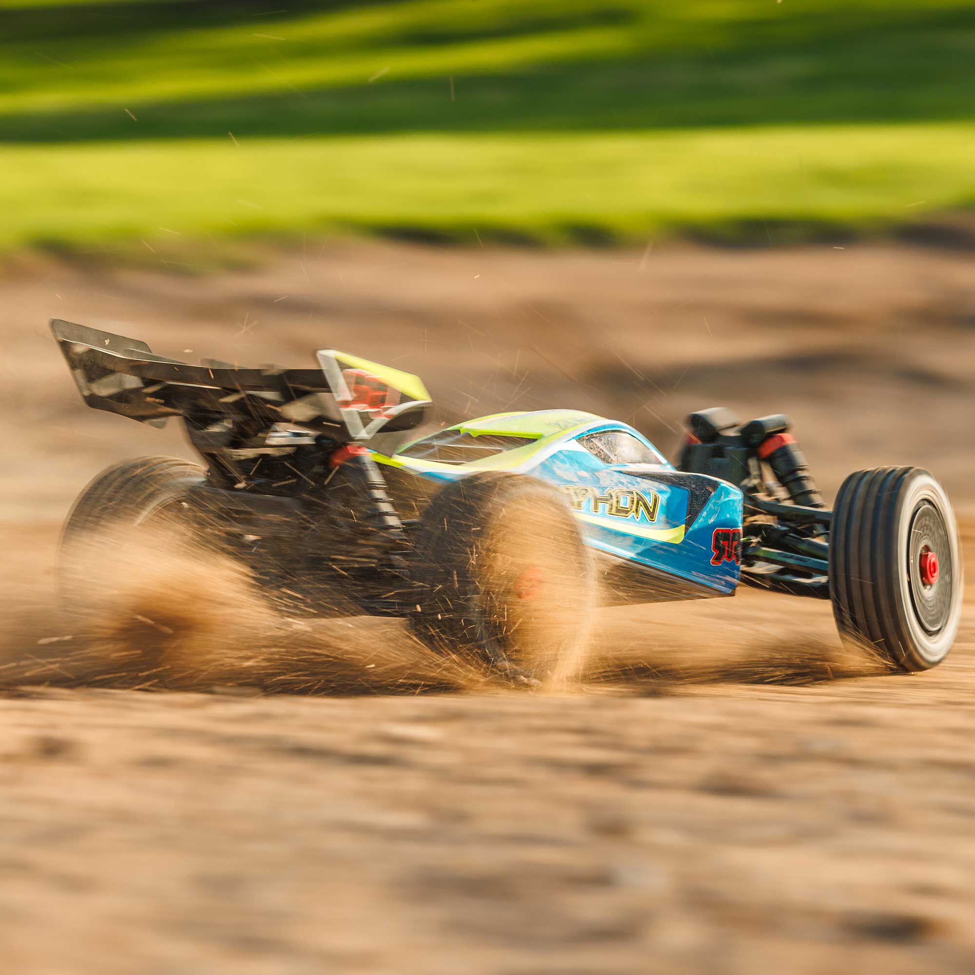 ARRMA 1/8 TYPHON MEGA 665 4X4 RTR Brushed Buggy, Blue