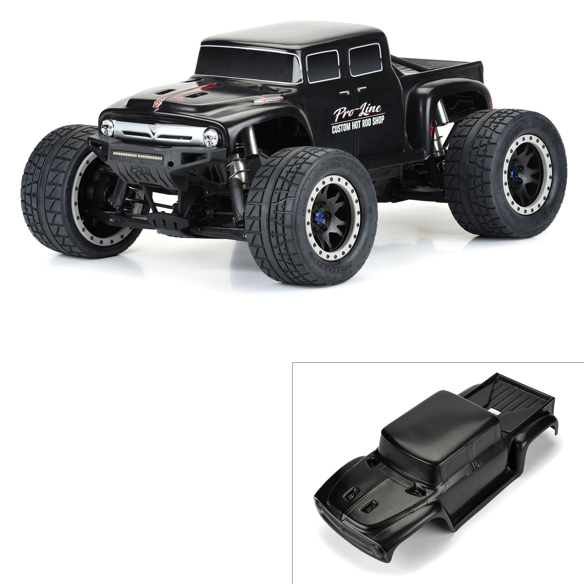 Pro-Line Racing 1/5 Pre-Cut Ford F-100 Bash Armor Black Body: X-MAXX