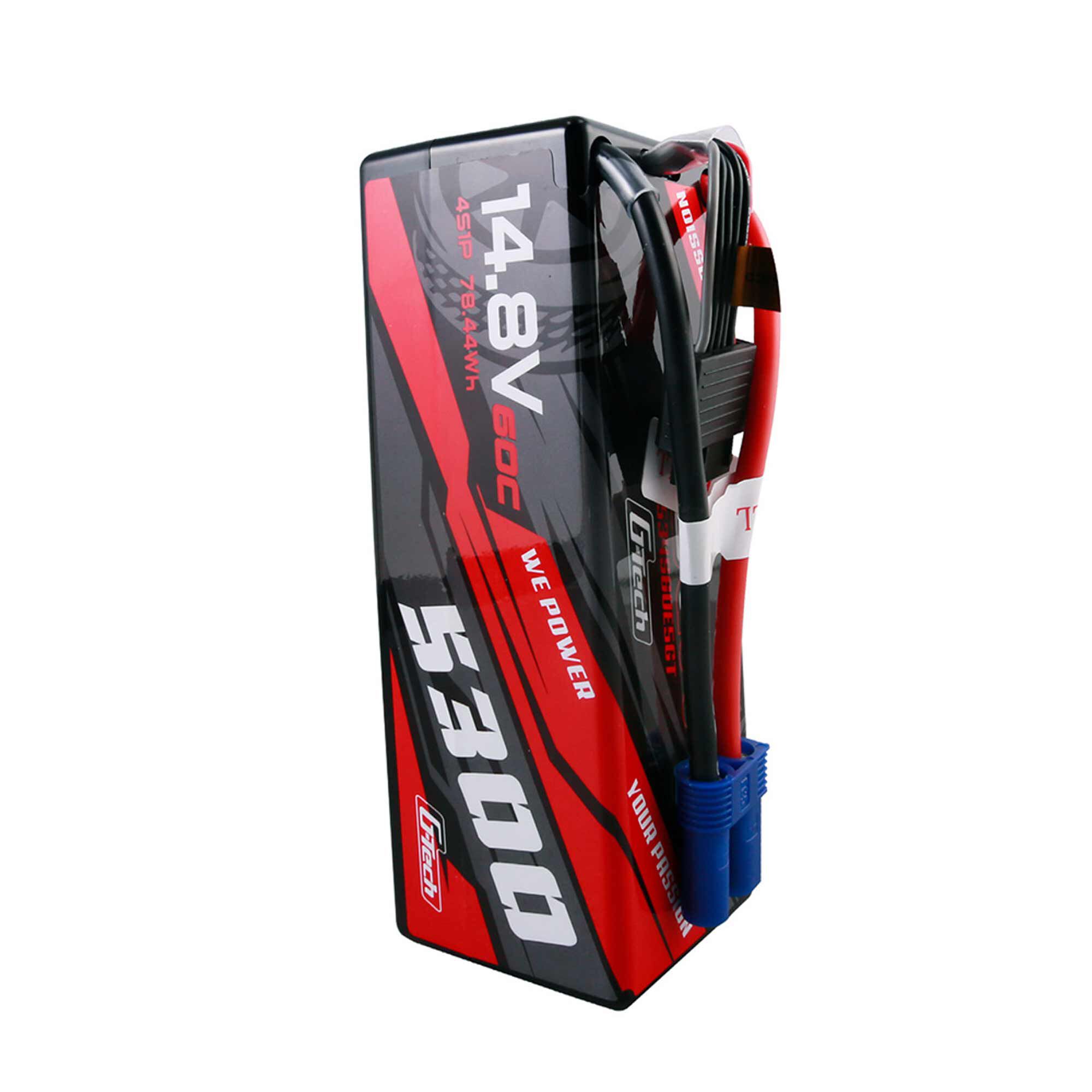 Gens ace 14.8V 5300mAh 4S 60C G-Tech Smart Hardcase LiPo Battery: EC5