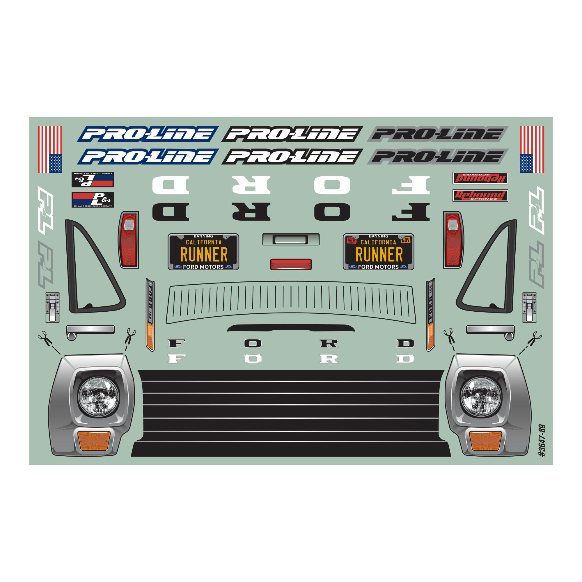 Pro-Line Racing 1/10 1967 Ford F-100 Pre-Runner Clear Body 12.3" WB Crawler