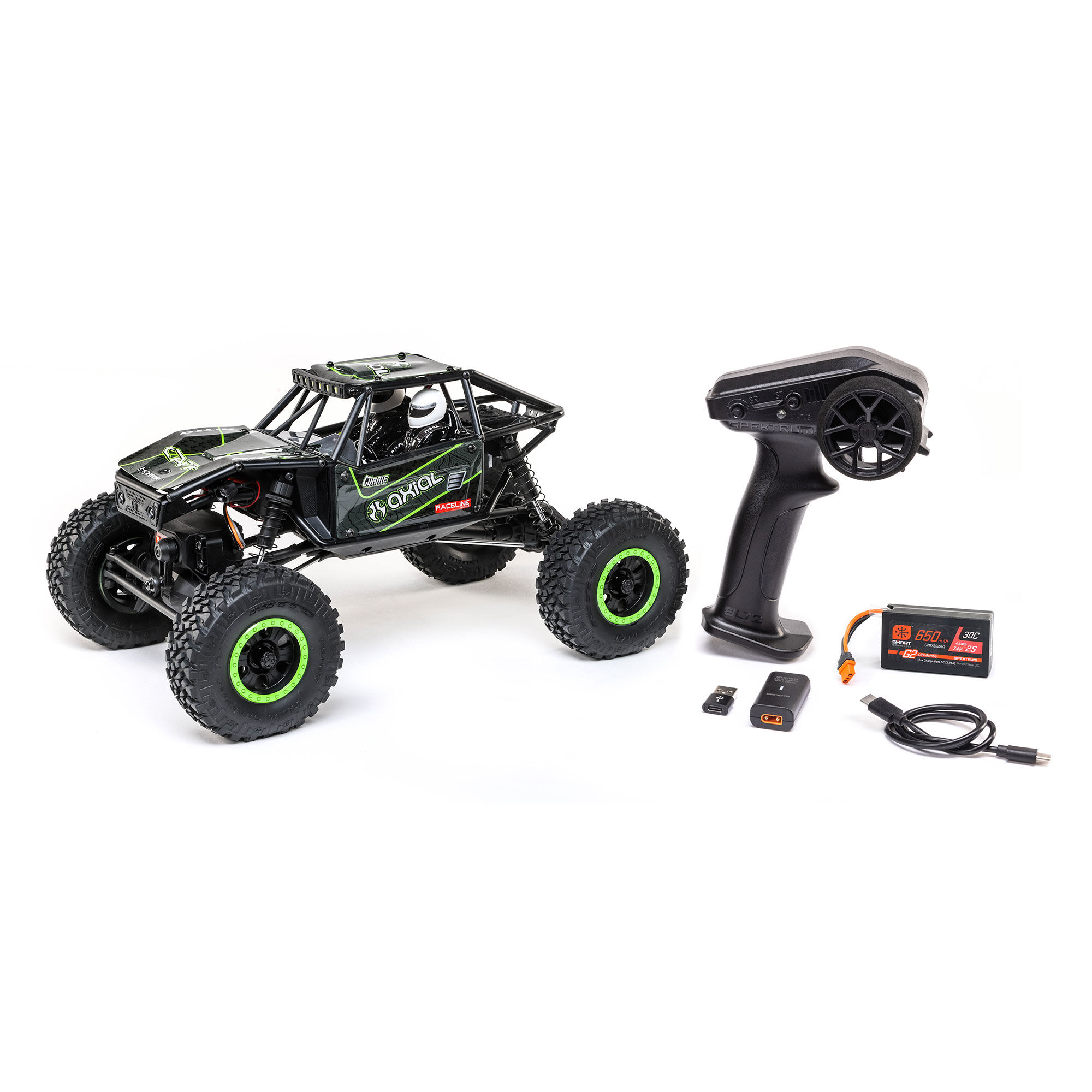 Axial 1/18 UTB18 Capra 4X4 RTR Brushed Rock Crawler (Battery & Charger Included), Black